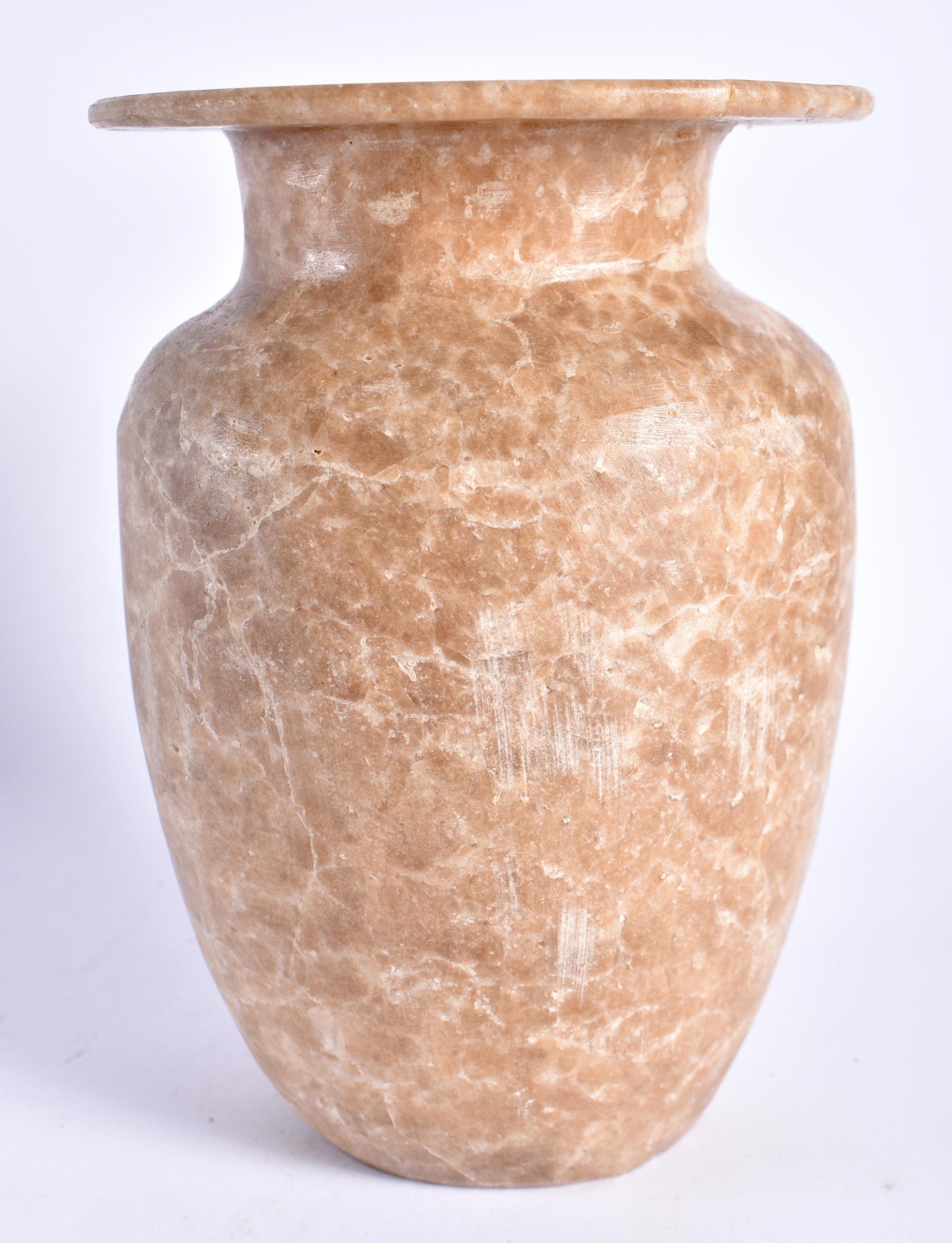 18th Century and Earlier Ancient Egyptian Carved Alabaster Jar 1st-3rd Dynasty (2965-2640 BC)