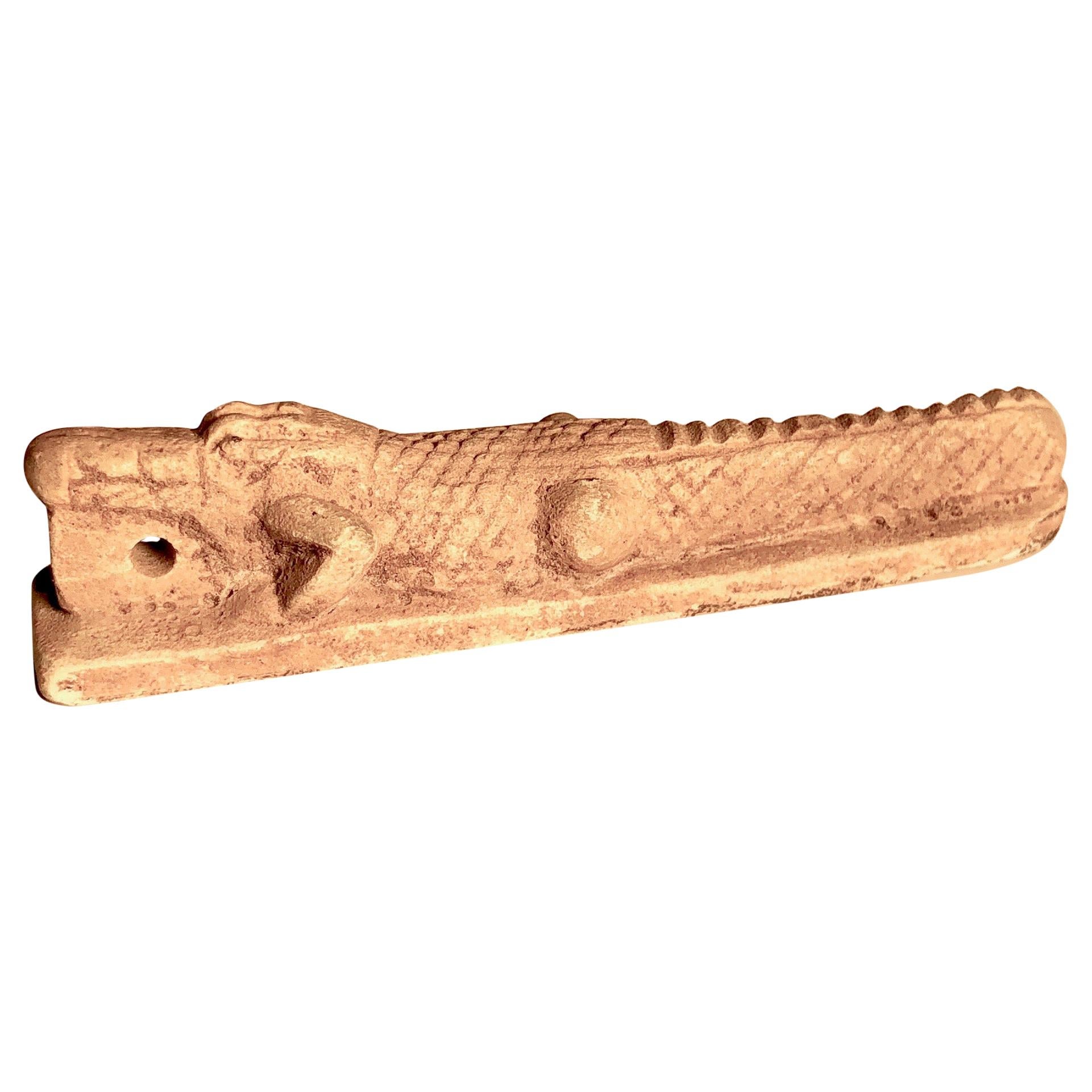 Ancient Egyptian Crocodile Amulet Representing the God Sobeek For Sale