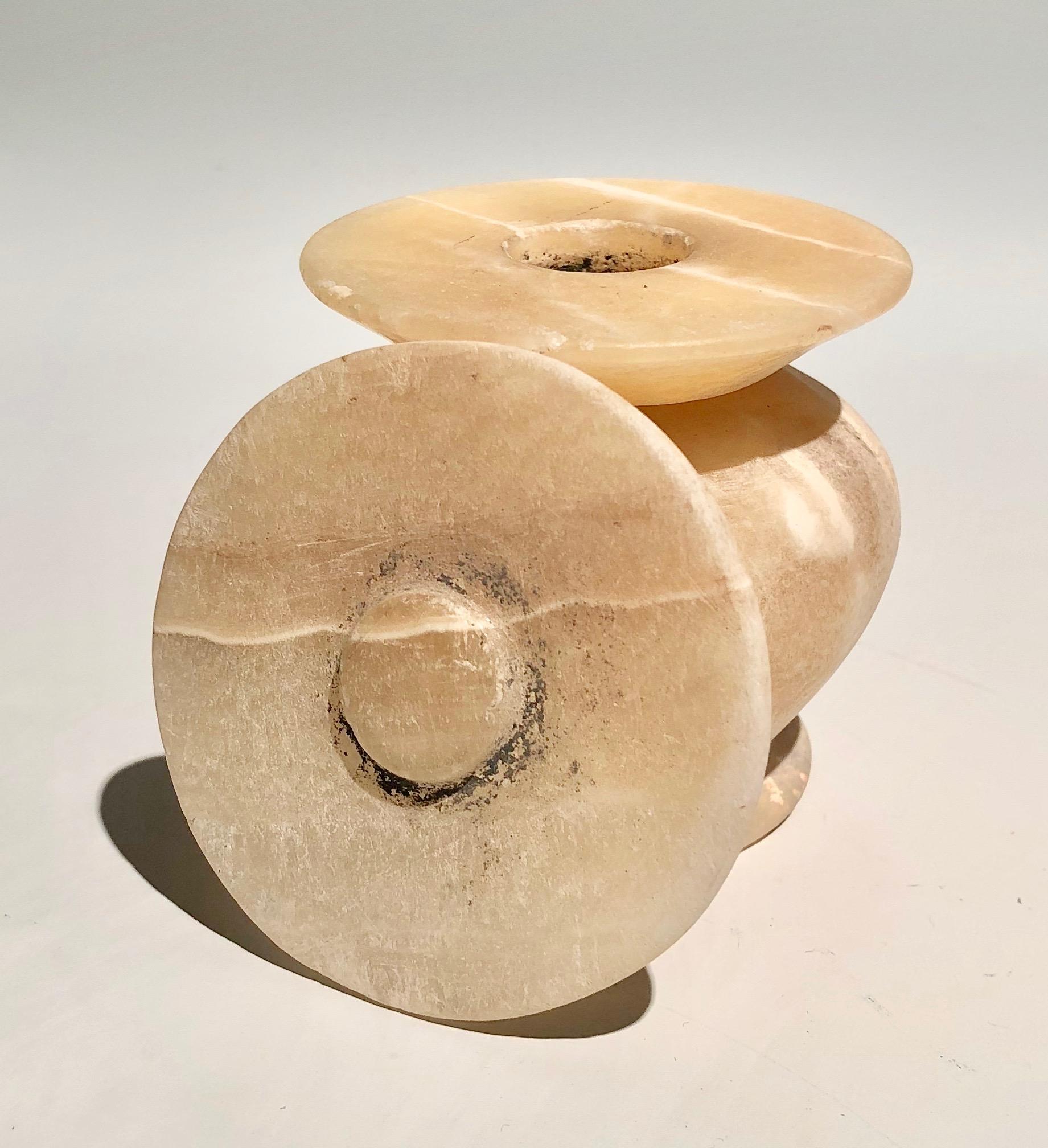 18th Century and Earlier Ancient Egyptian, Dynasty XVIII, Alabaster Kohl Pot For Sale