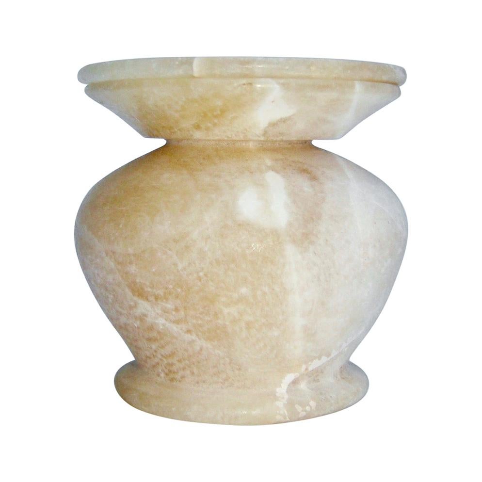 Ancient Egyptian, Dynasty XVIII, Alabaster Kohl Pot For Sale