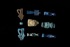 Ancient Egyptian Faience Amulet & Ushabti Collection, Late Period, c. 600-300 BC