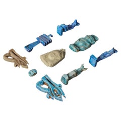 Ancient Egyptian Faience Amulet & Ushabti Collection, Late Period, c. 600-300 BC