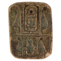 Ancient Egyptian Wood Hieroglyphic Tablet Pendant Amulet 26th Dynasty 664–525