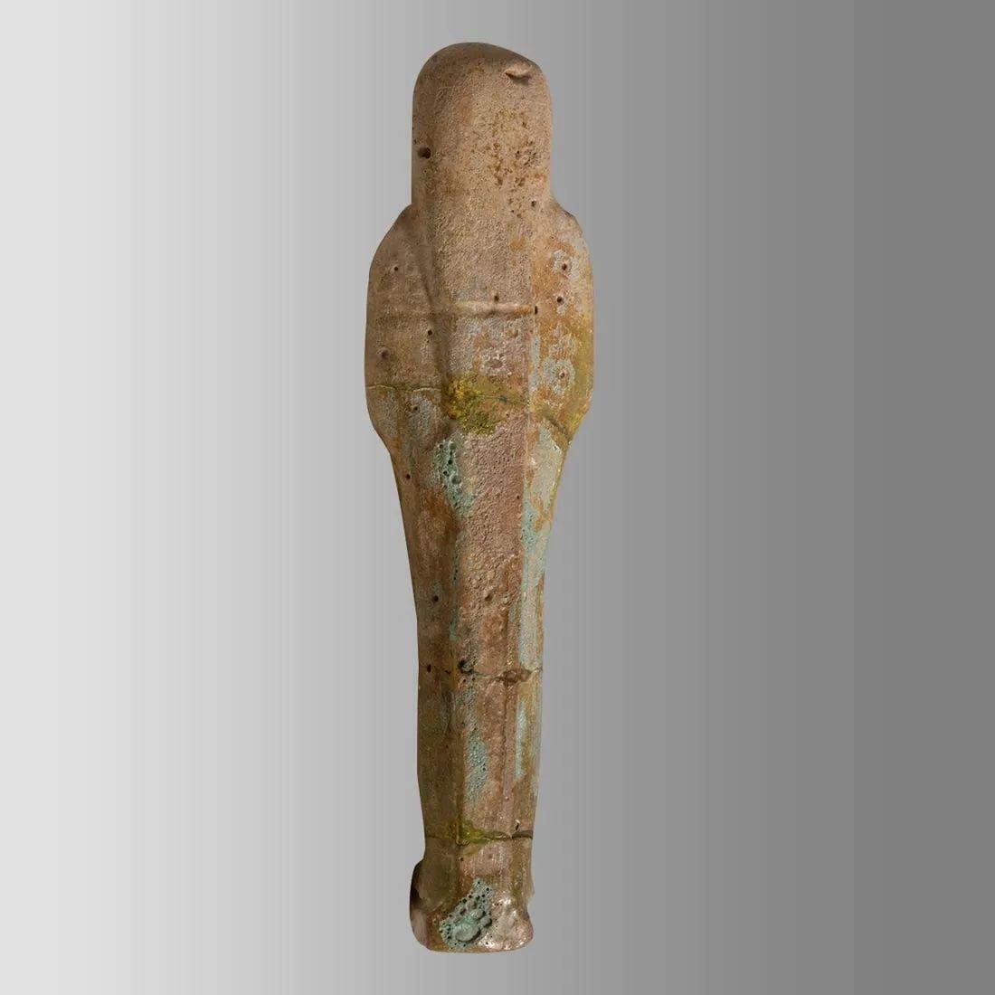 Figura di Ushabti in faience dell'Antico Egitto, 700-30 a.C. circa. In condizioni buone in vendita a Los Angeles, CA