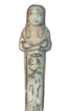 Ancient Egyptian Faience Ushabti New Kingdom, 19th Dynasty (ca. 1293–1185 B.C.)
