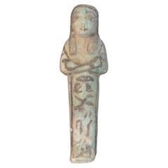 Ancient Egyptian Faience Ushabti New Kingdom, 19th Dynasty (ca. 1293–1185 B.C.)