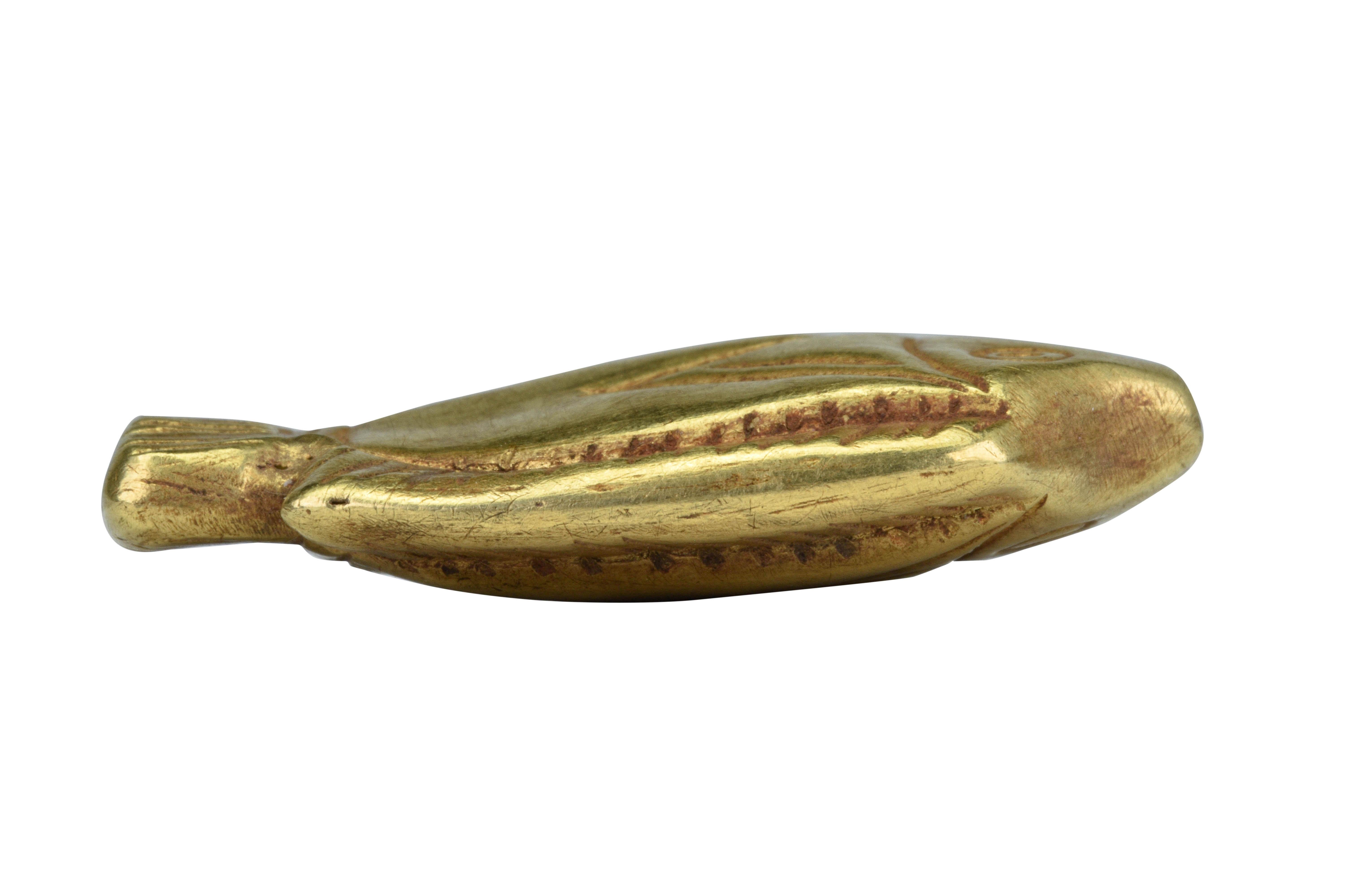Altägyptischen Goldfisch-Anhänger aus der Antike (Neuägyptisch)