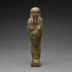 Ancient Egyptian Green Faience Shabti