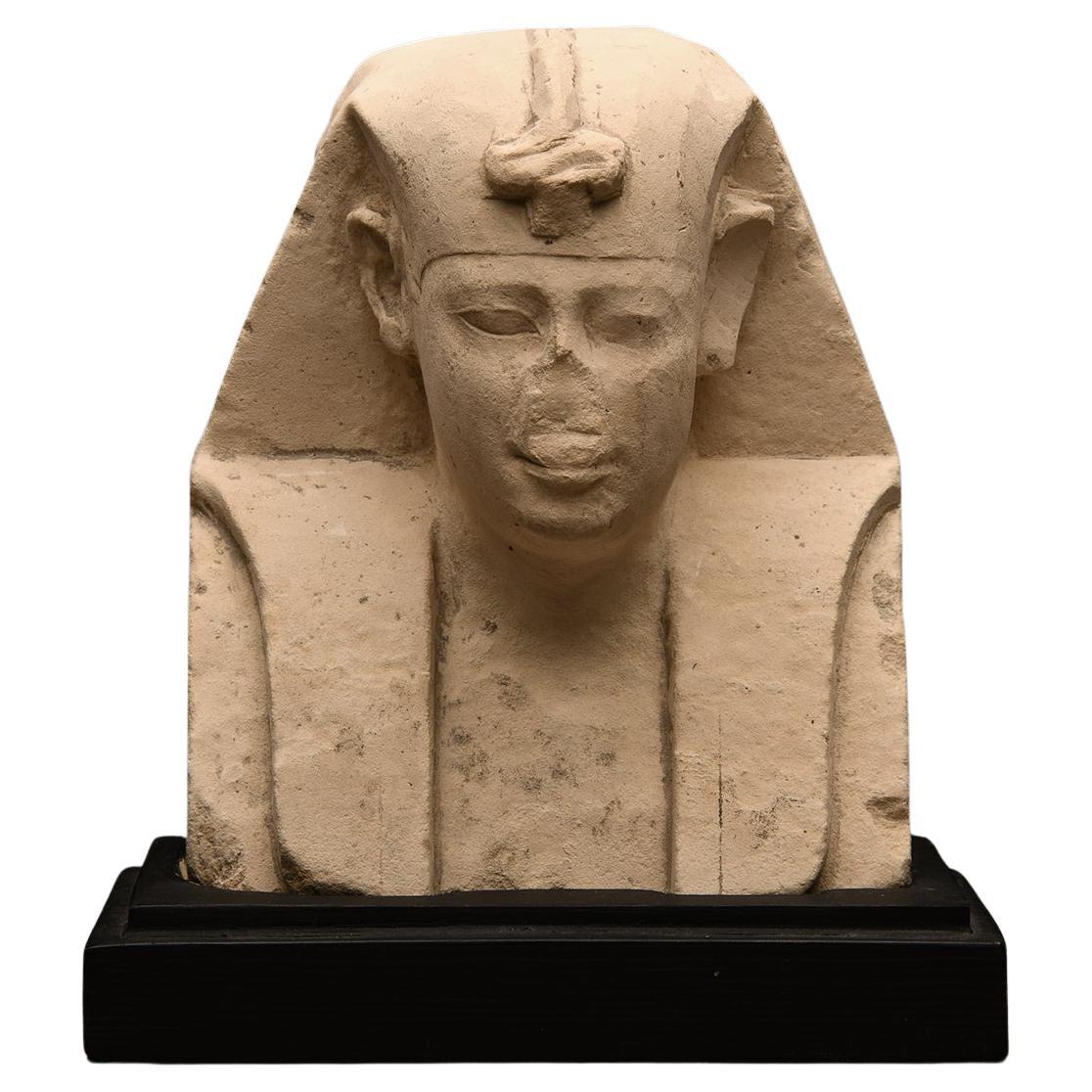 Ancient Egyptian Limestone Sculptor
s Model