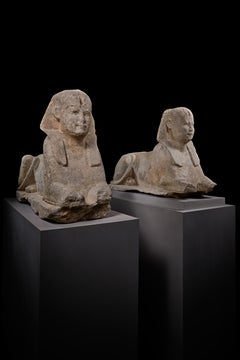 Antike ägyptische Monumentale Tempel-Sphinxen