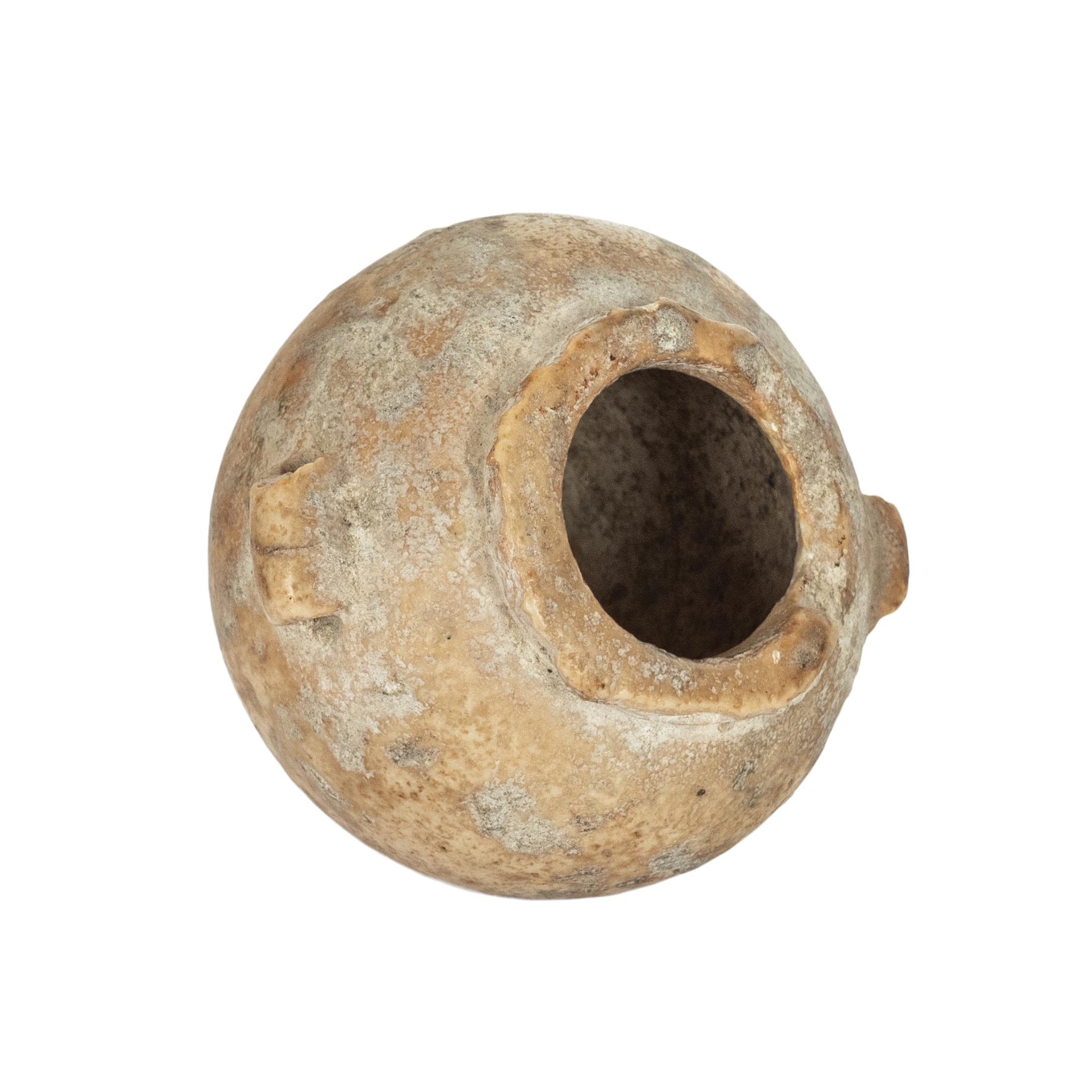 Ancient Egyptian Old Kingdom Miniature Lime Stone Vessel Jar 2600-2800 BCE For Sale 5