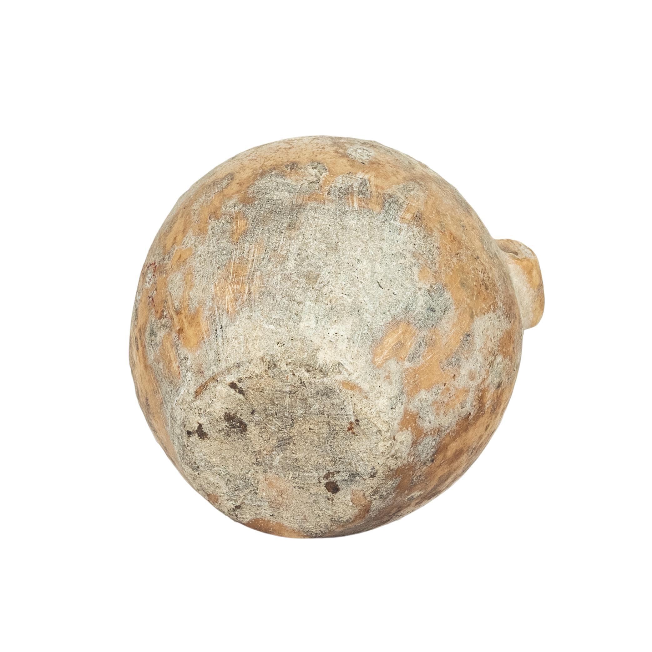 Ancient Egyptian Old Kingdom Miniature Lime Stone Vessel Jar 2600-2800 BCE For Sale 7