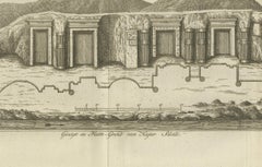 Ancient Egyptian Rock Tombs at Hajar Silsili – 1776 Dutch Engraving by Pococke