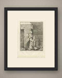 Ancient Egyptian Statues and Figures, Antique Niebuhr Print, 1776