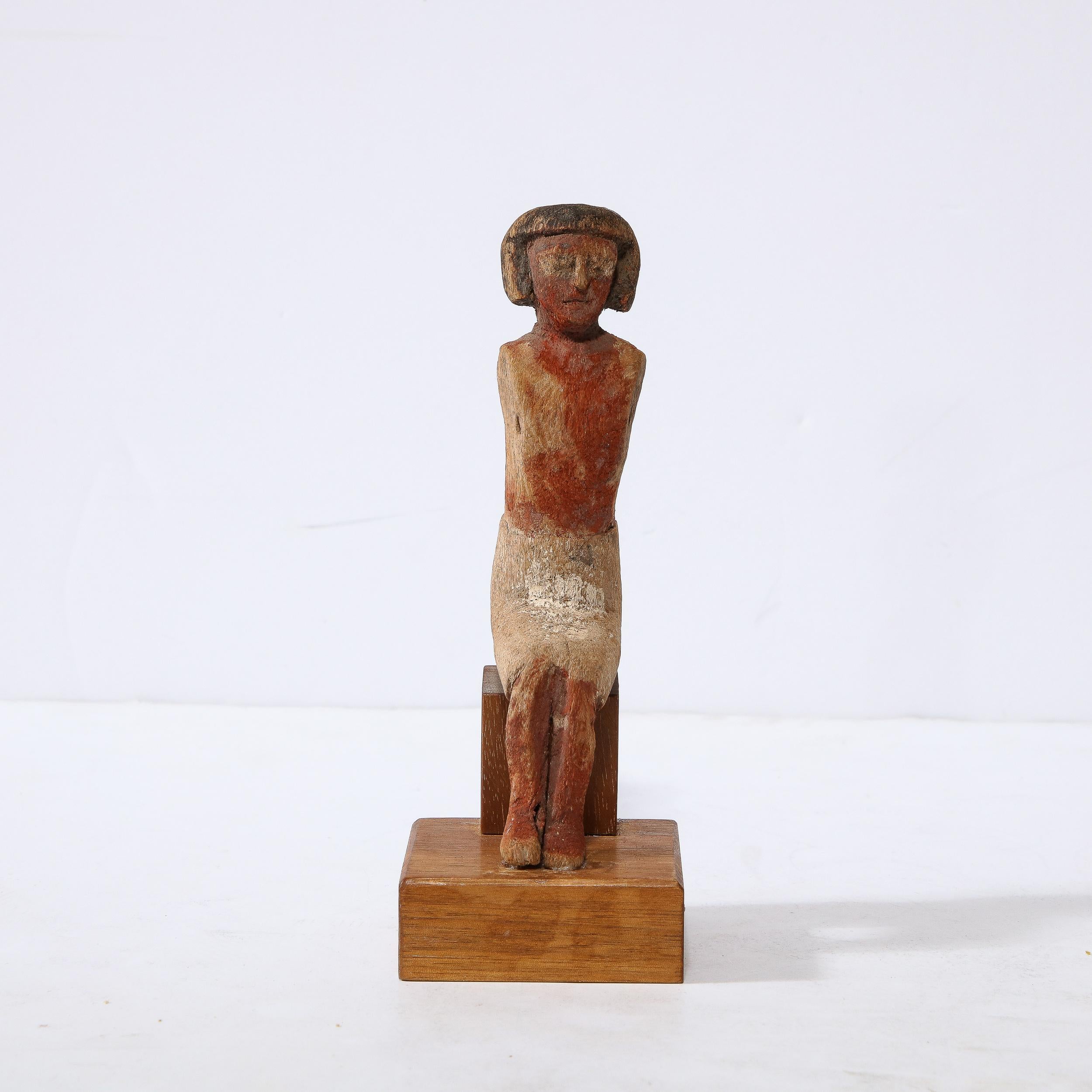 Ancient Egyptian Tomb Oarsman in Painted Wood 6