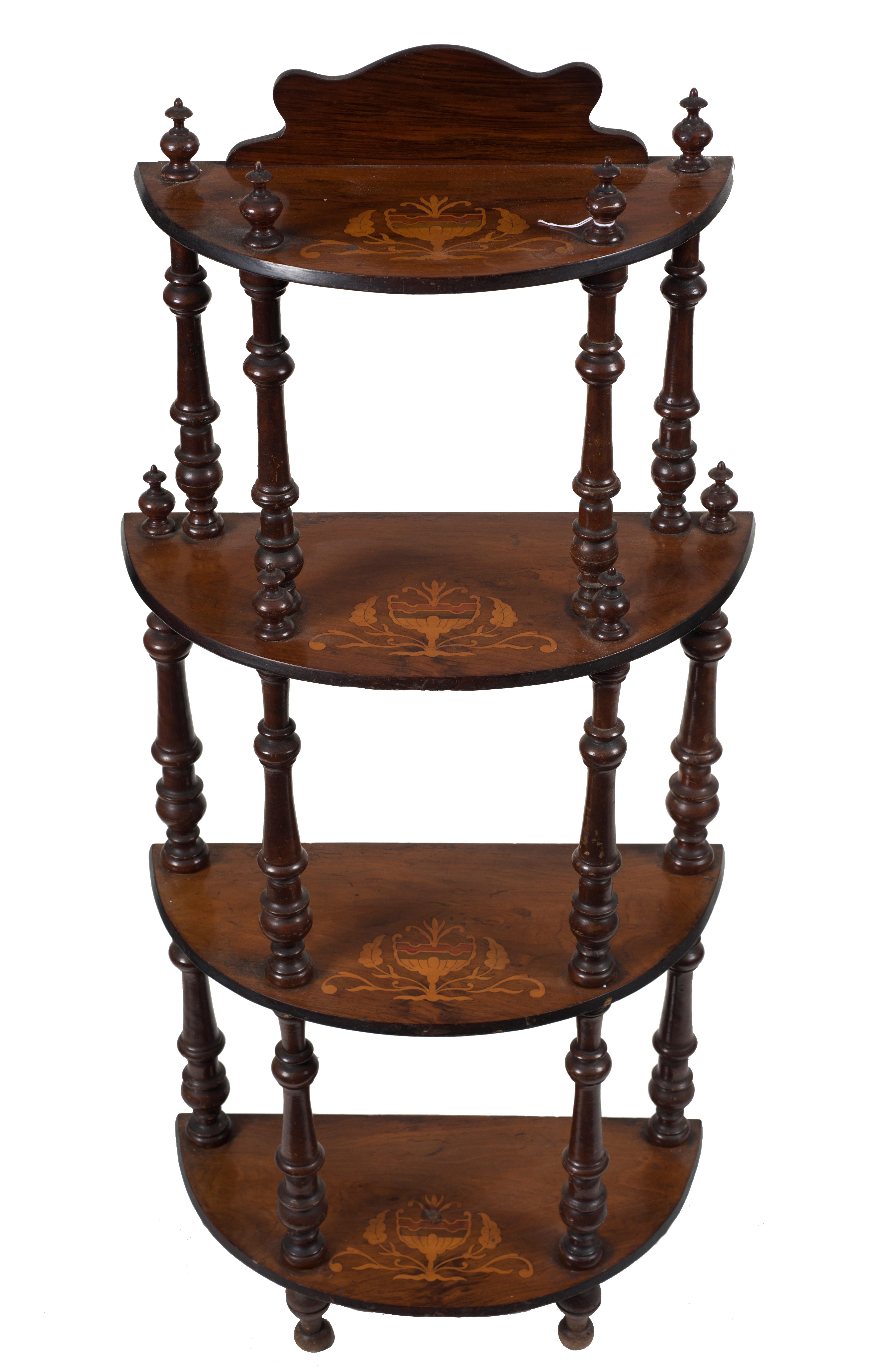 Ancient Étagère in Walnut, Italy, 19th Century In Good Condition In Roma, IT