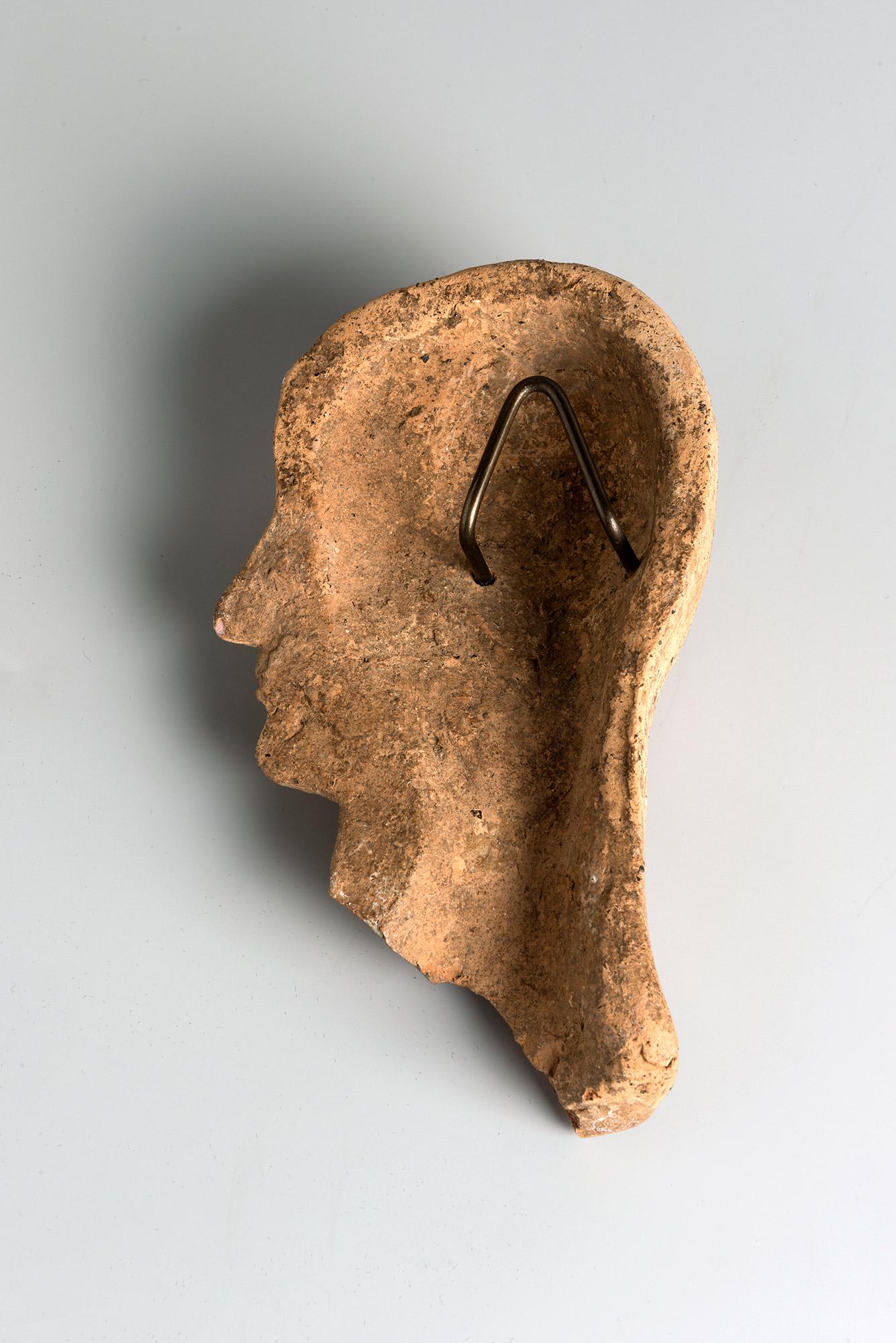 18th Century and Earlier Ancient Etruscan Terracotta Votive Head For Sale
