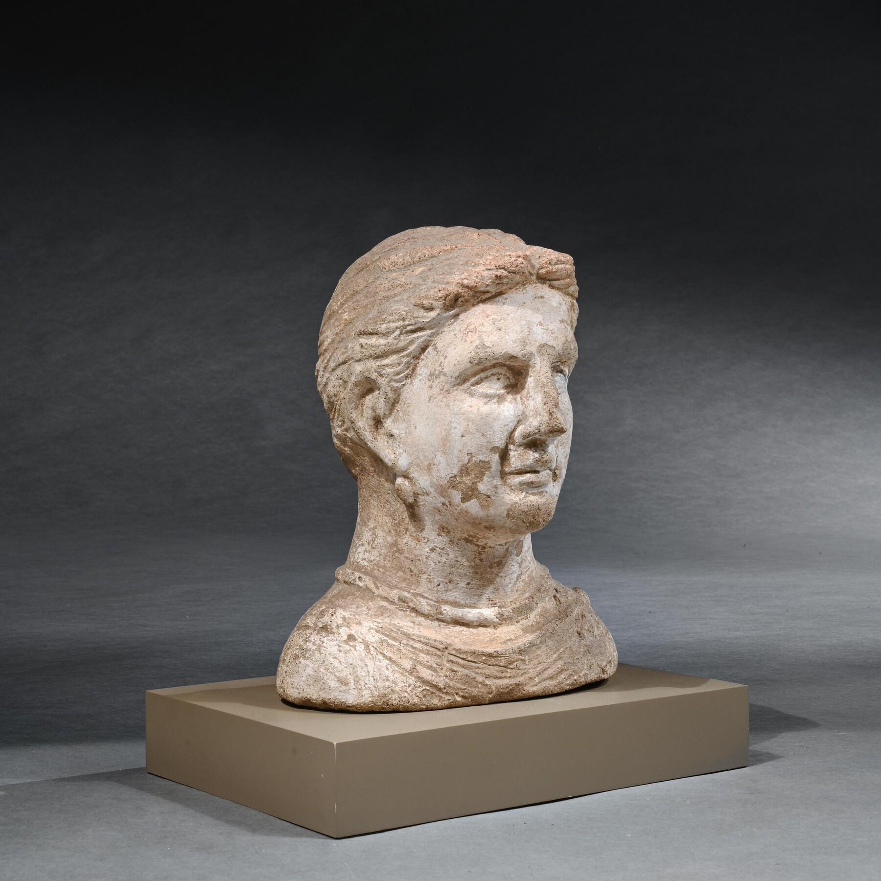 Ancient Etruscan Votive Female Bust 4th Century Bc 4