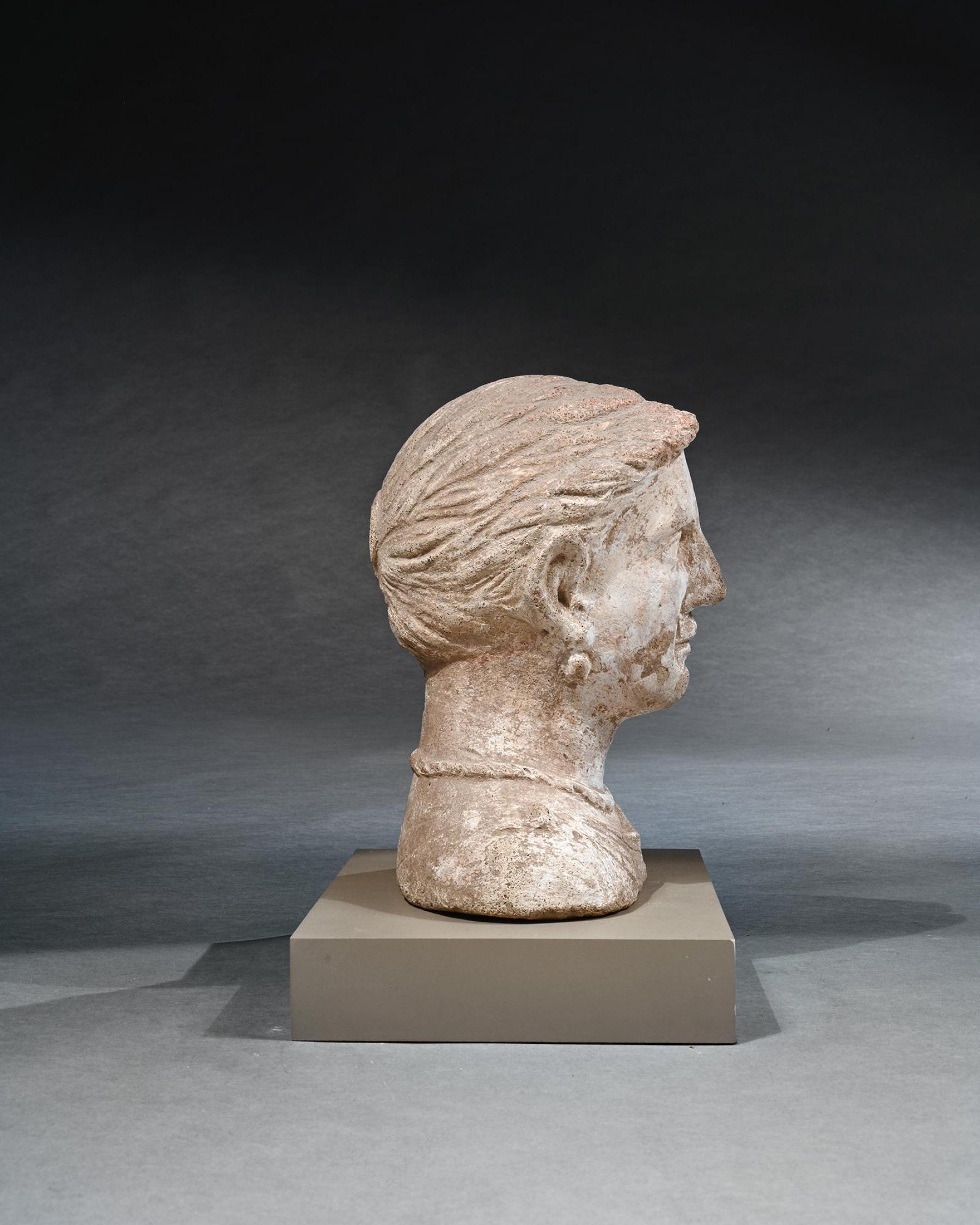 Ancient Etruscan Votive Female Bust 4th Century Bc 1