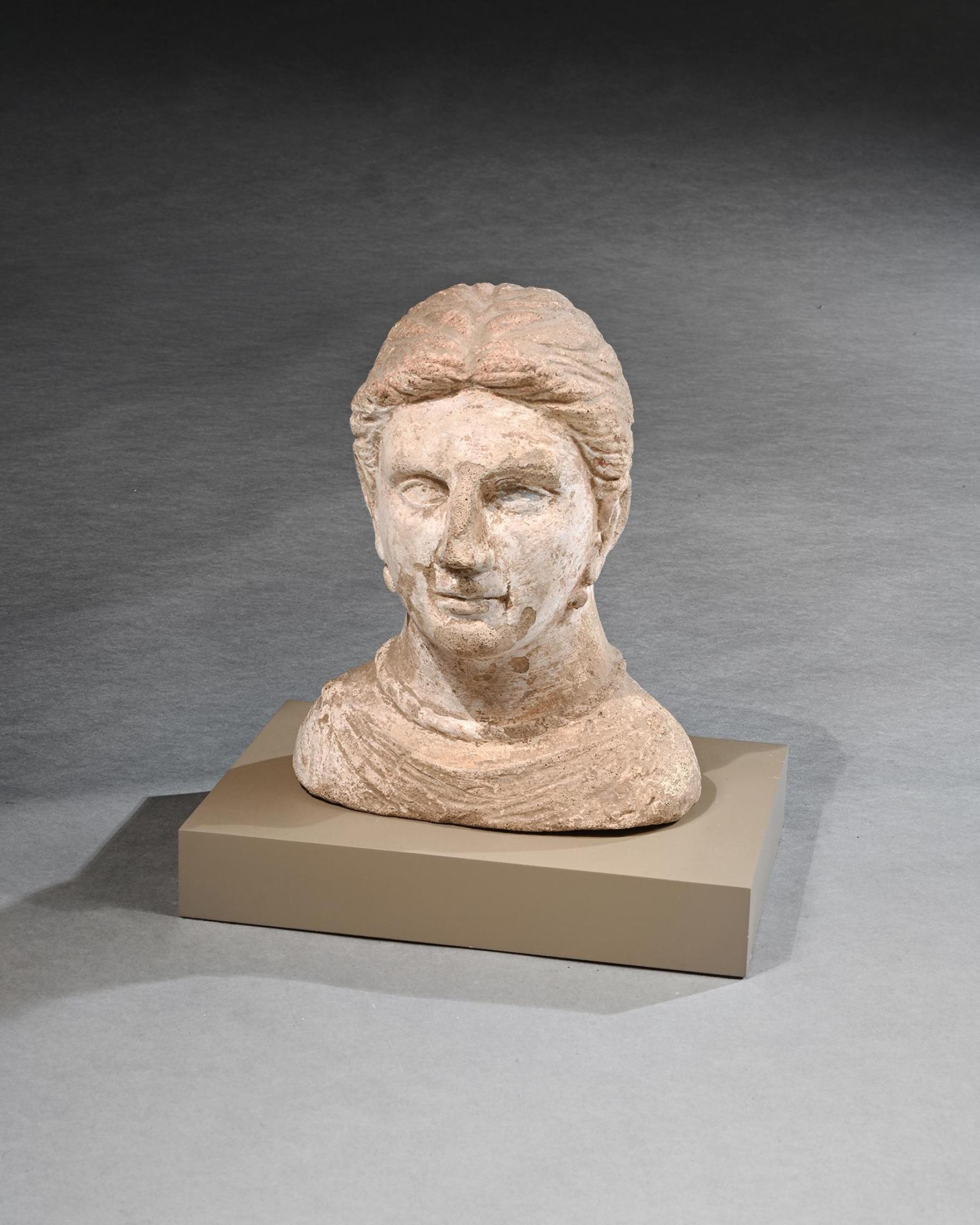 Ancient Etruscan Votive Female Bust 4th Century Bc 3