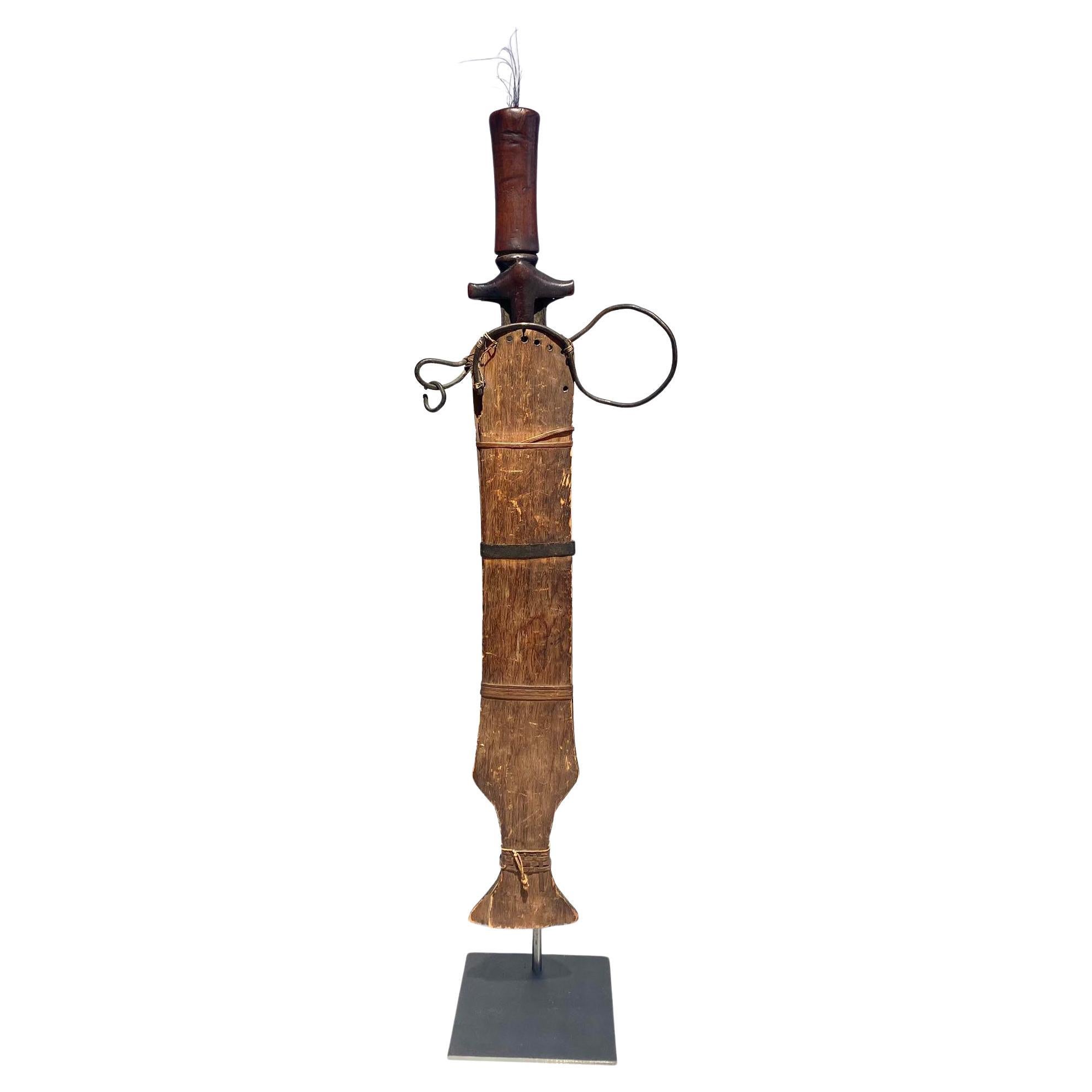 Antigua Espada Fang Ntsakh Ou Fa Pueblo Fang Gabón Arte Africano Congo Siglo XIX