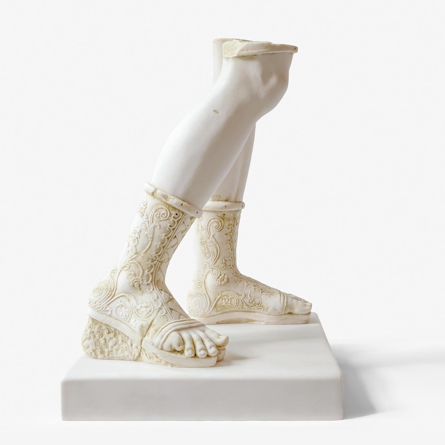 Turkish Ancient Feet Statue with Compressed Marble Powder 'Istanbul Museum'