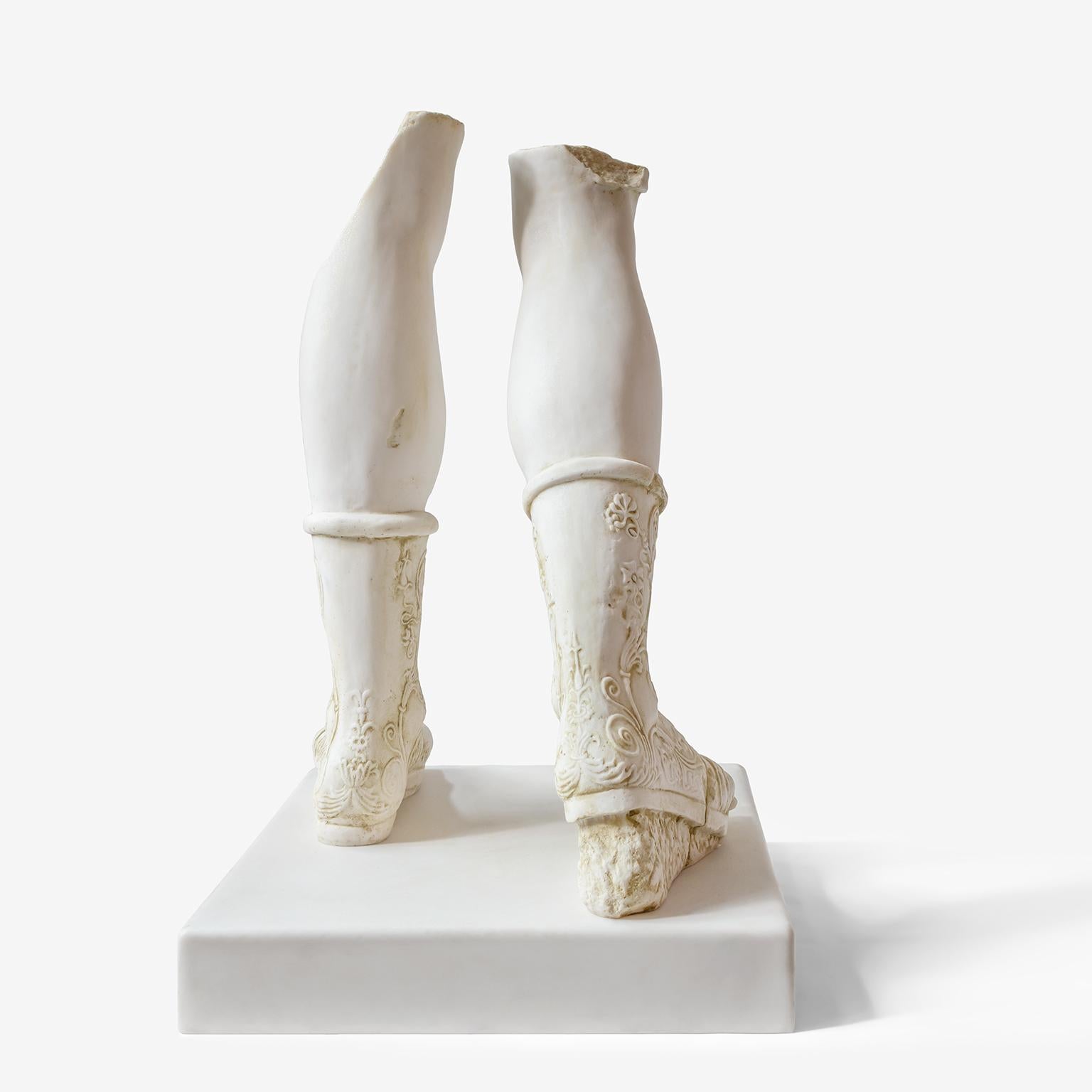 Cast Ancient Feet Statue with Compressed Marble Powder 'Istanbul Museum'