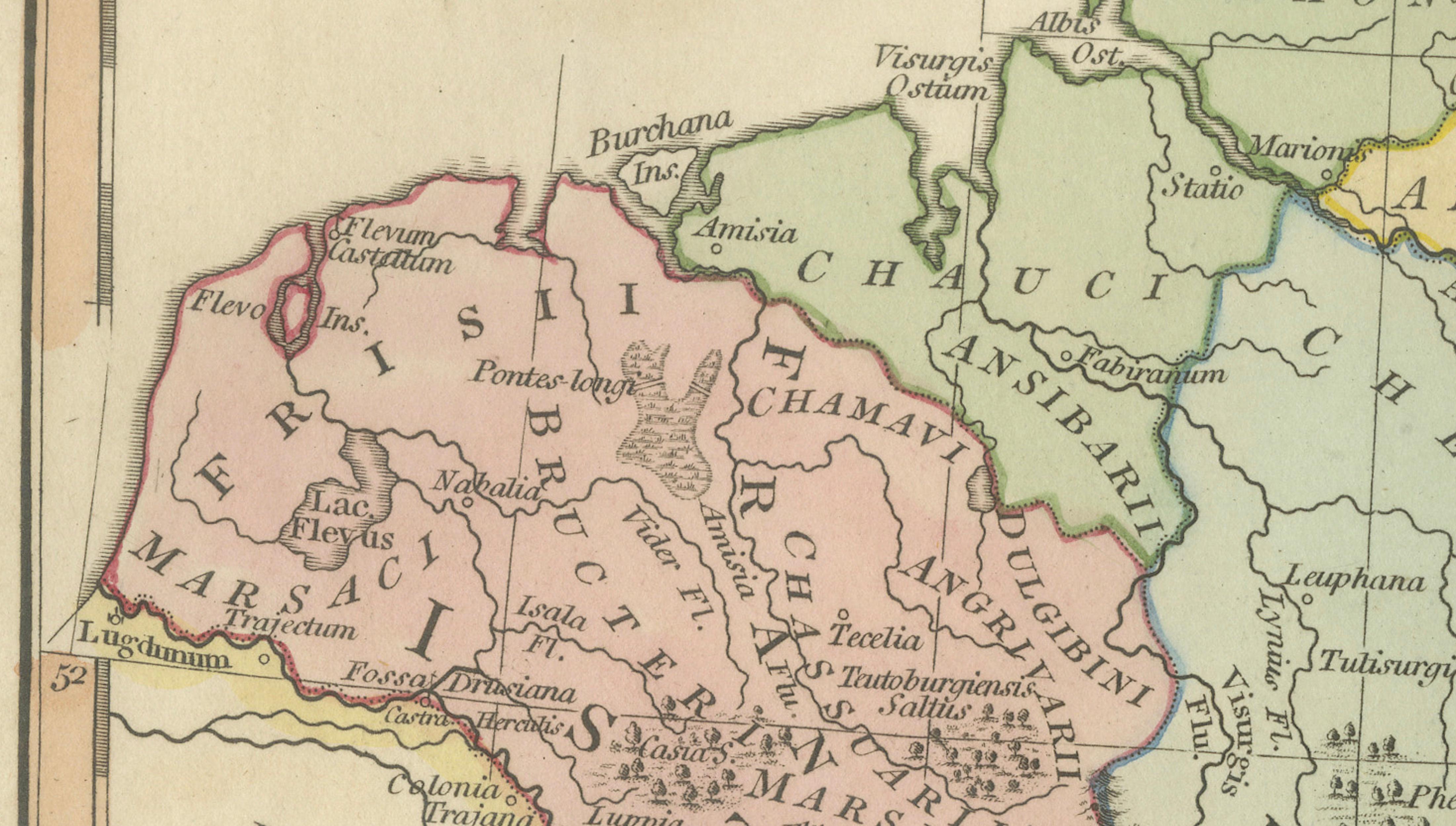 Ancient Germania Map — Roman Germany & Danube Frontier, Wilkinson 1822