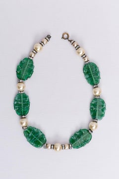 Ancient glass beads necklace