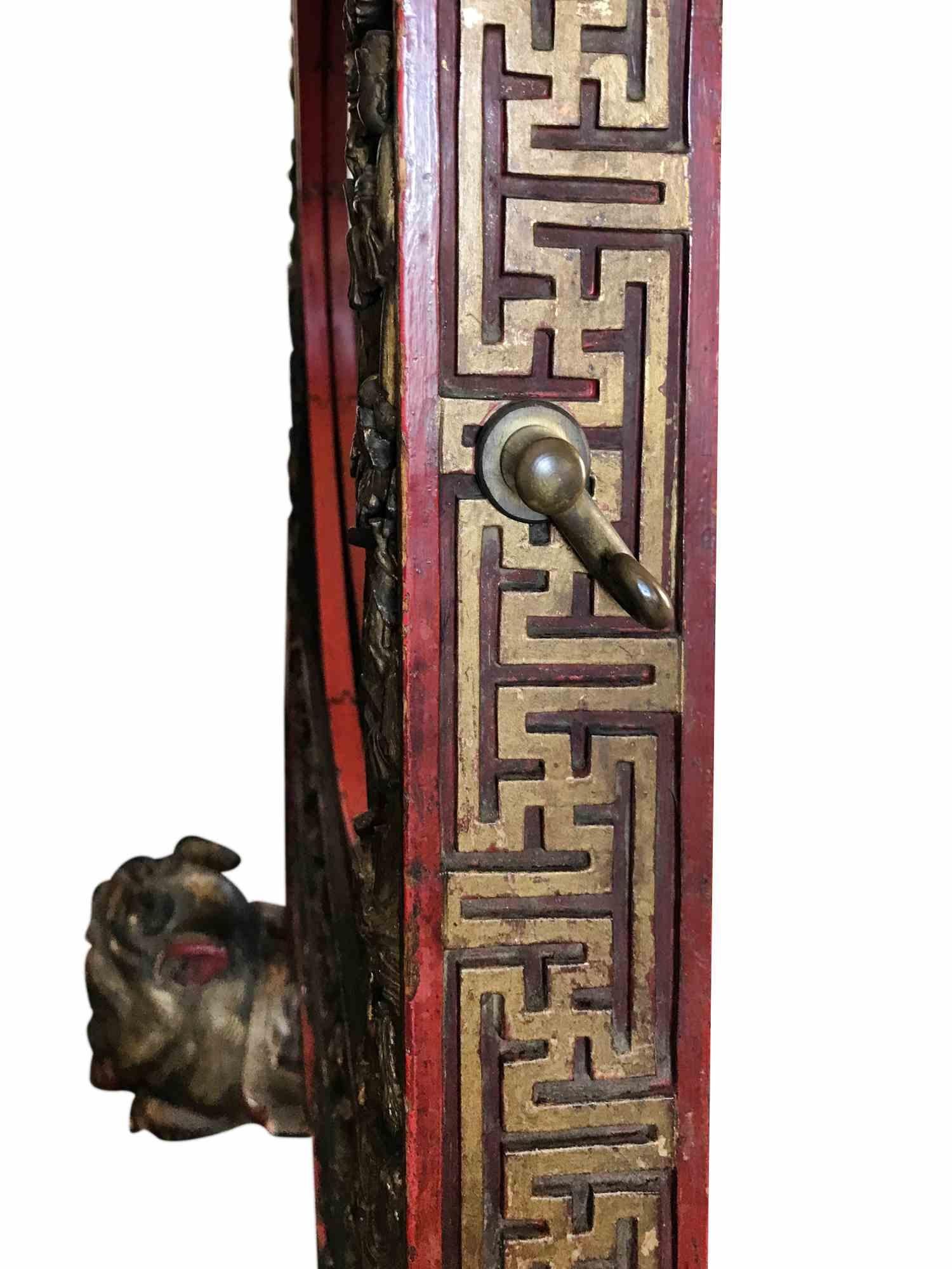 Chinese Ancient Glorious Standing Mirror, China Late 19th Century For Sale