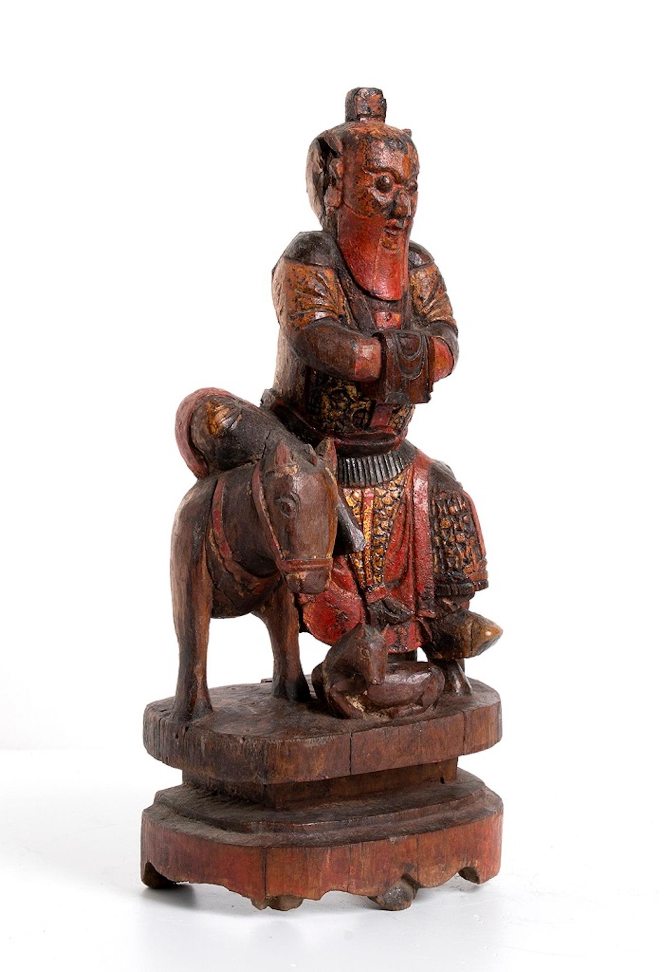 The God Protector of the Houses - Qing Dynasty China is an original artwork realized in China during the Qing Dynasty.

Painted Wood.

Provenance: Private Collection. 

Good conditions. 

Beautiful lacquered painted wood manufacture