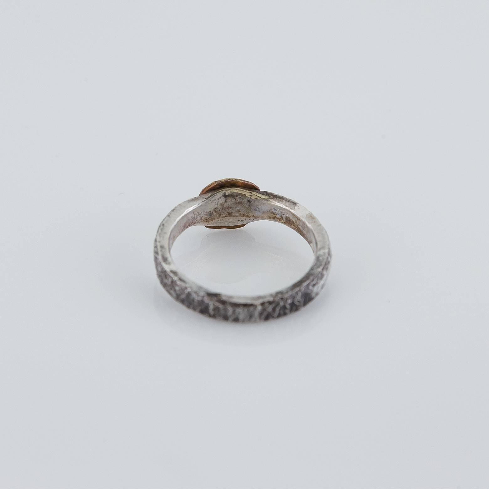 Antiker Ring aus Goldmünze und Sterlingsilber im Zustand „Neu“ im Angebot in Berkeley, CA