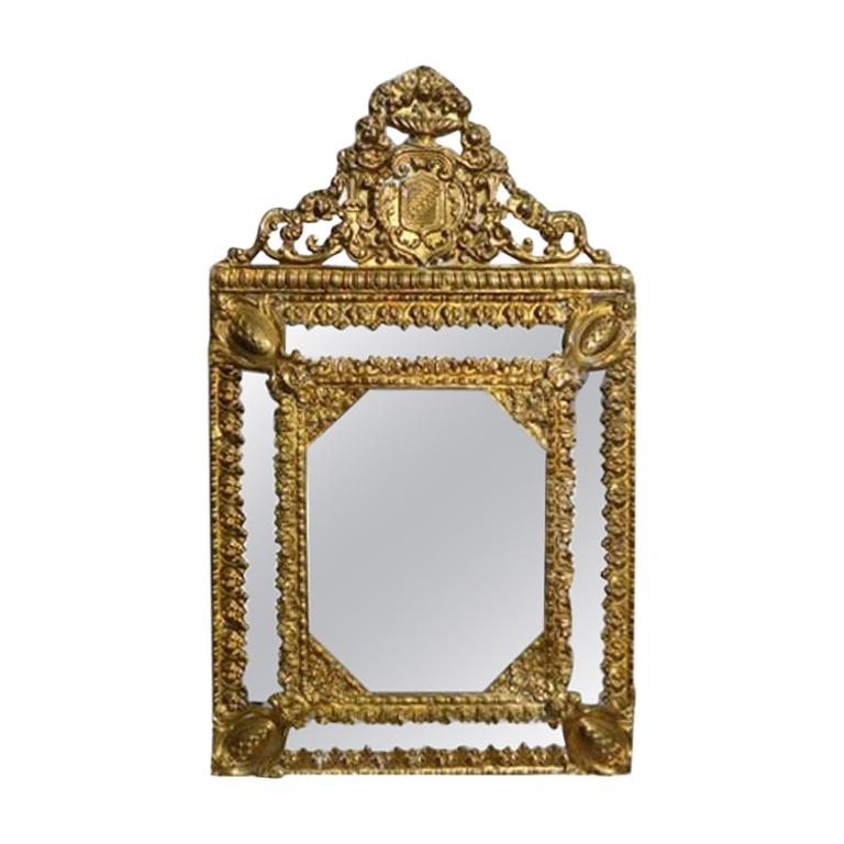Ancient Golden Brass Mirror