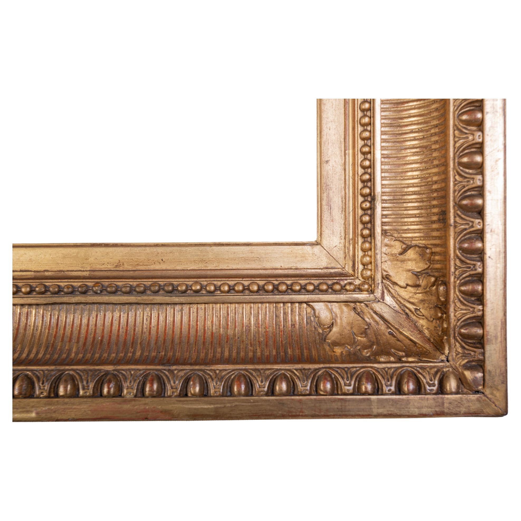 XIXe siècle Cadre en bois doré ancien, également pour miroir en vente