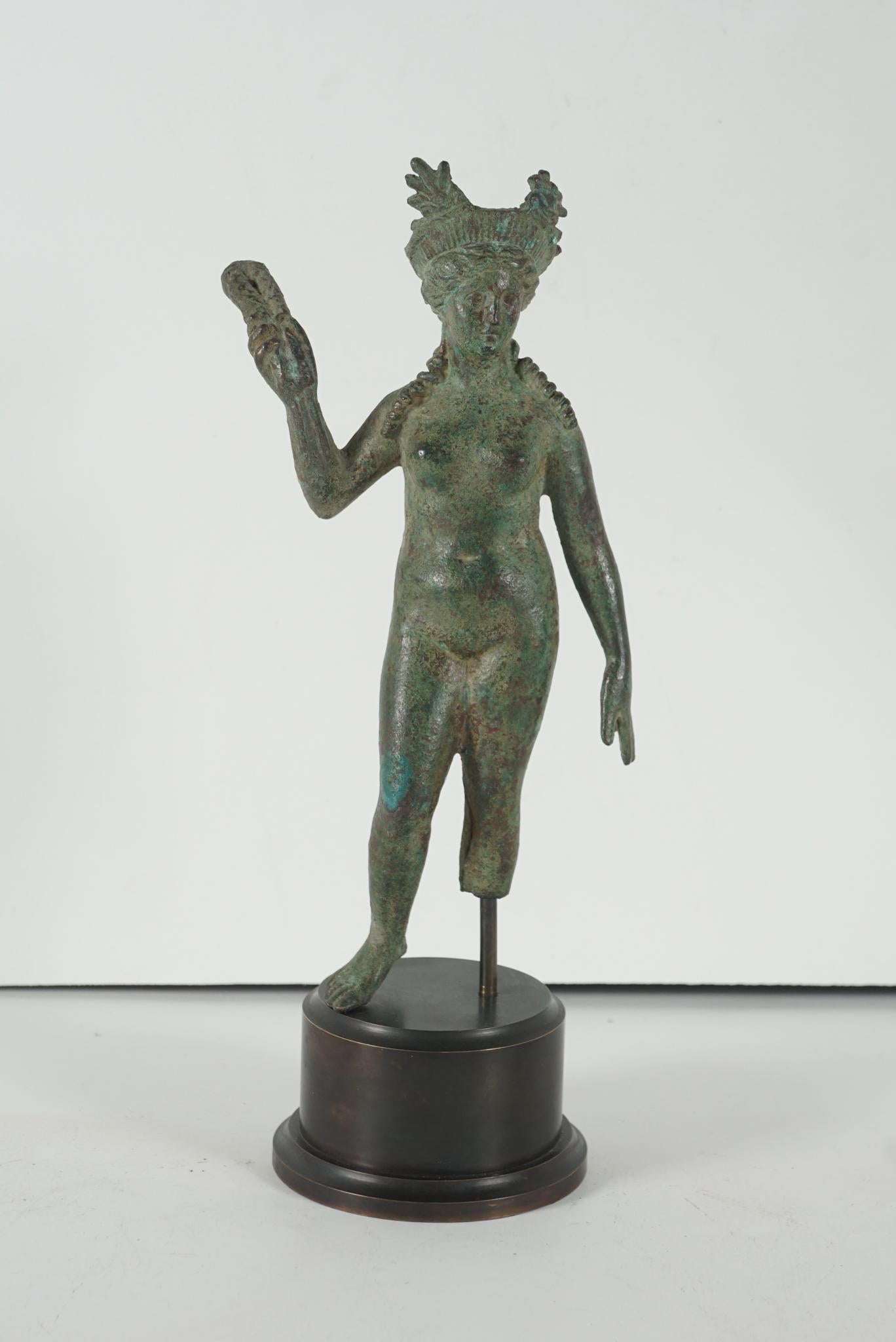 Greco Roman Ancient Grecco-Roman Bronze Figure of Isis/ Aphrodite from Second Century B C For Sale