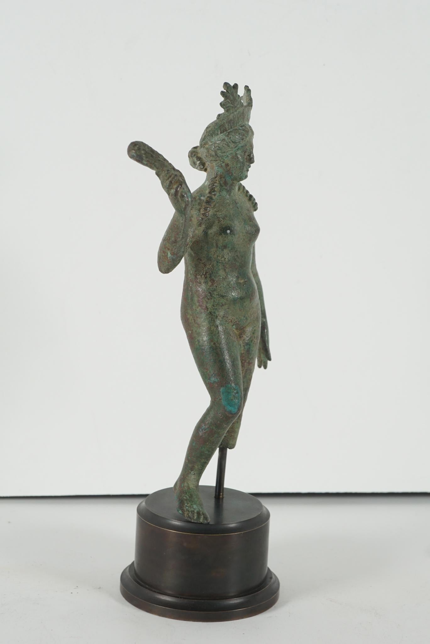 Greek Ancient Grecco-Roman Bronze Figure of Isis/ Aphrodite from Second Century B C For Sale