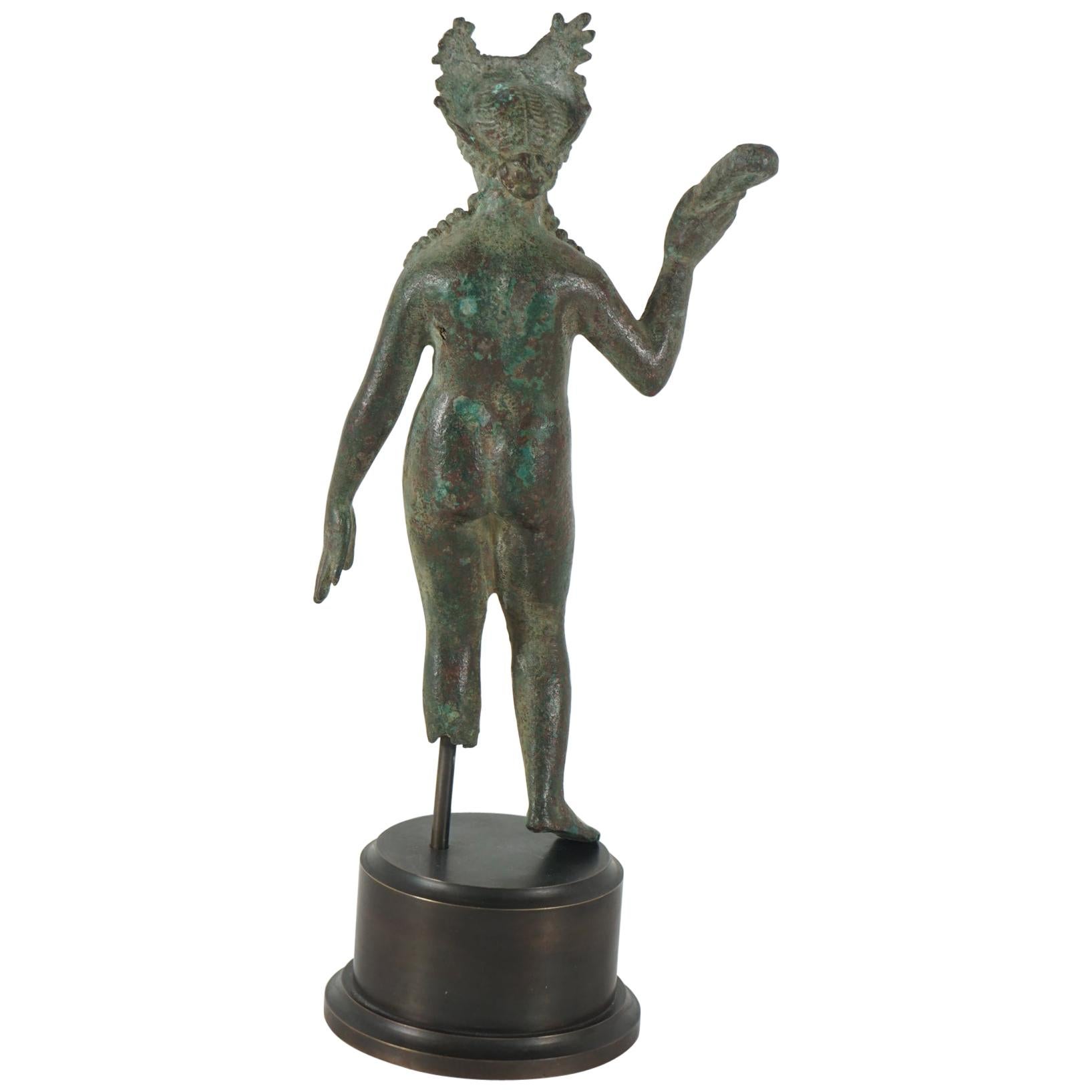 Ancient Grecco-Roman Bronze Figure of Isis/ Aphrodite from Second Century B C For Sale