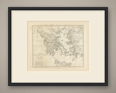 Ancient Greece and the Aegean with Crete, d'Anville for Rollin, 1818