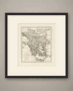Ancient Greece and the Balkans to the Danube, d'Anville Rollin Atlas, 1818