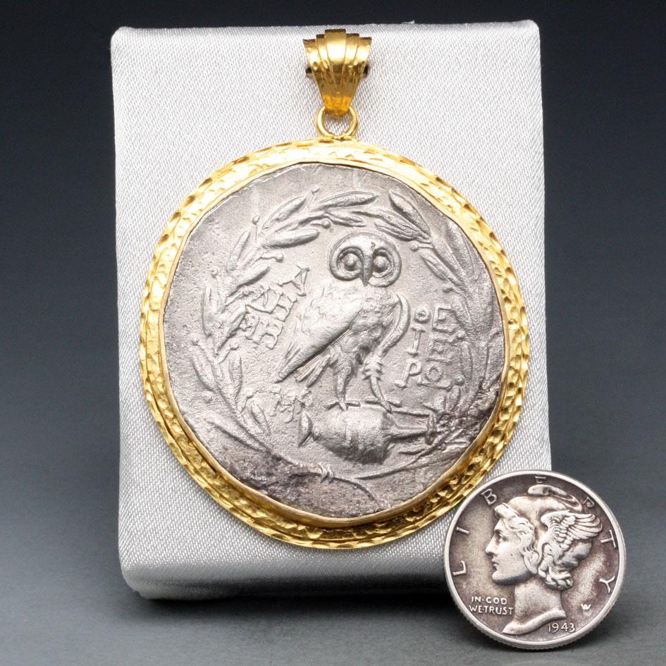 gold athenian owl coin