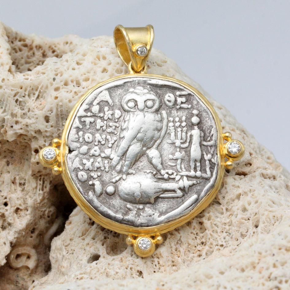 An authentic ancient Greek silver 