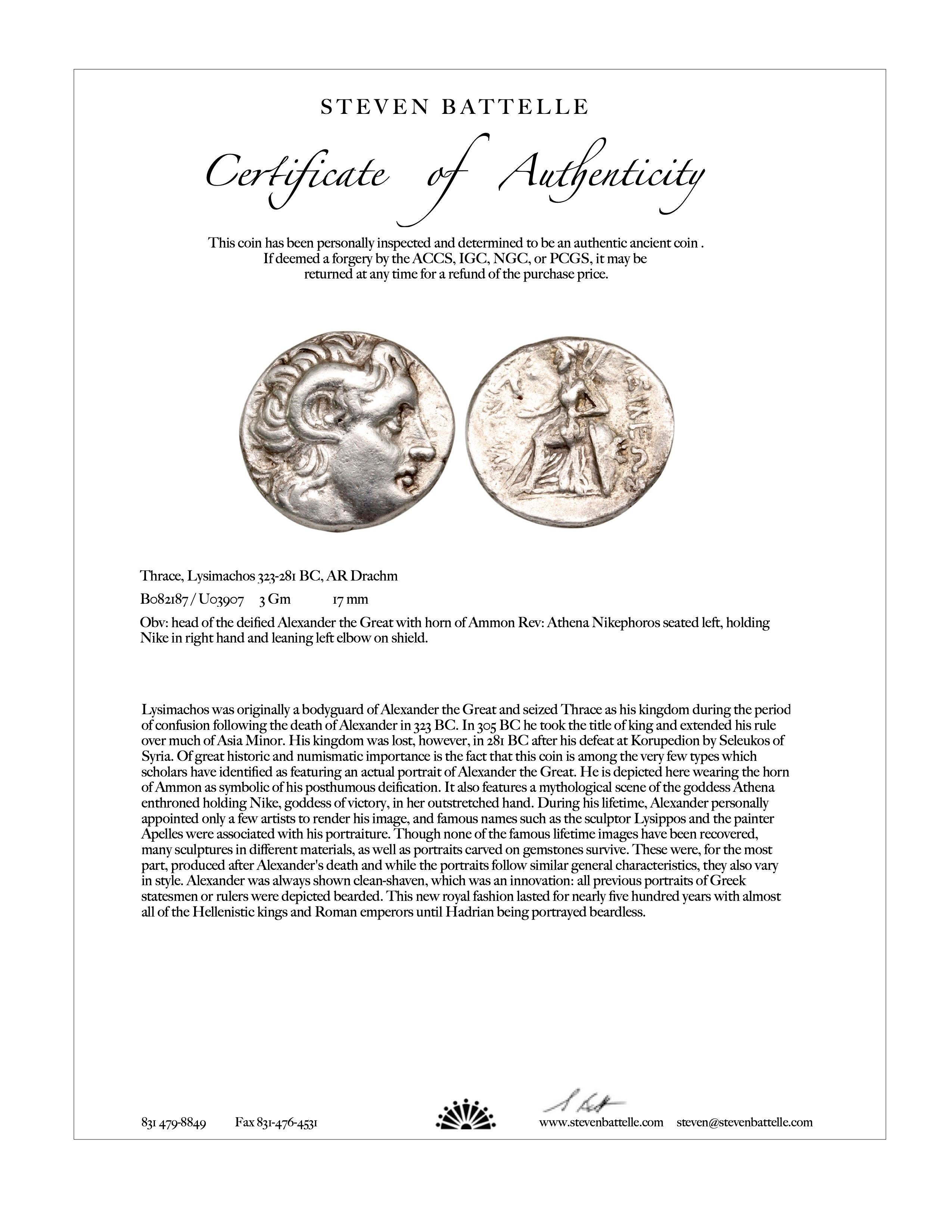 Pendentif en or 22K avec pièce de monnaie grecque ancienne du 3e siècle av. J.-C. Alexander the Great Diamonds en vente 1