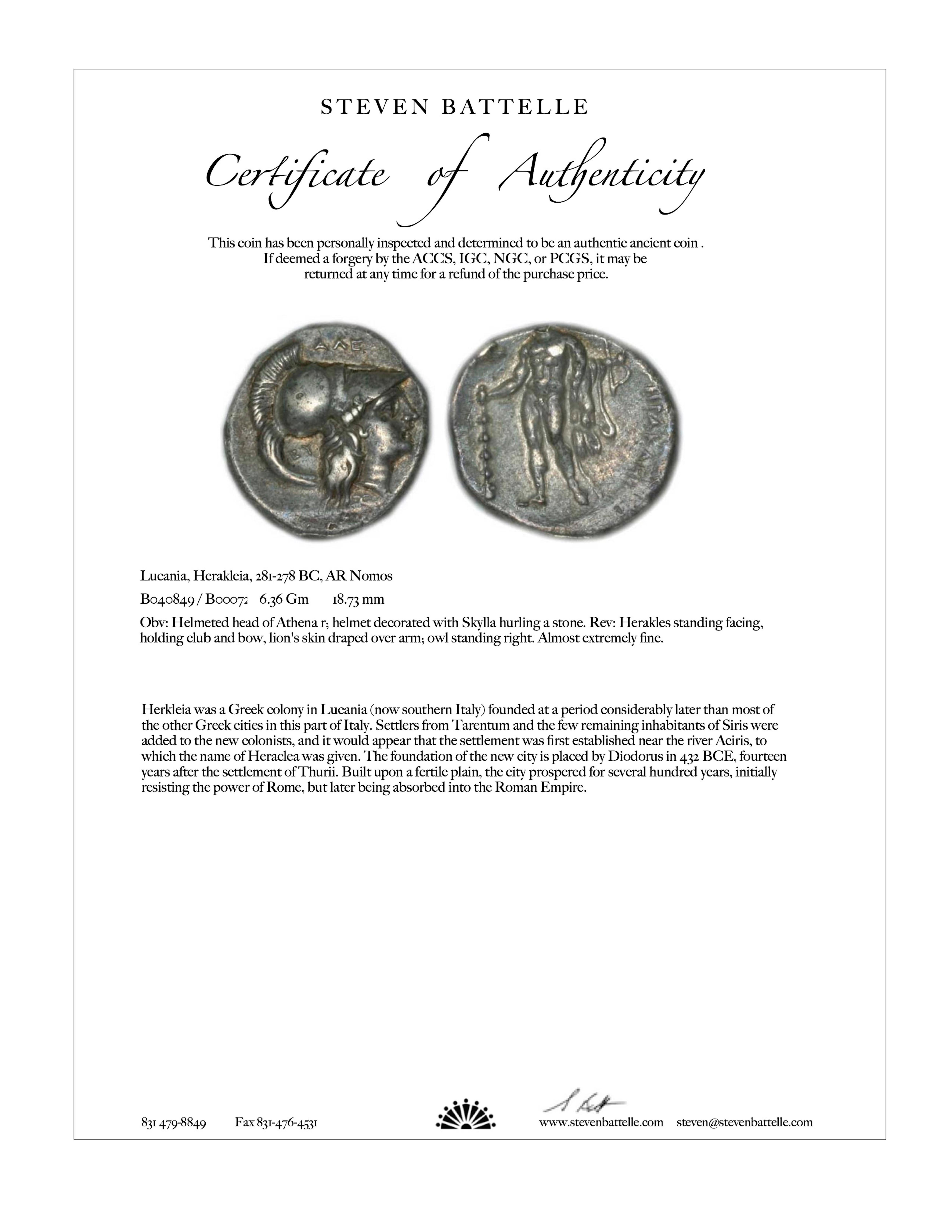 Pendentif en or 18K avec pièce de monnaie Athéna de l'Antiquité grecque du IIIe siècle avant J.-C. 2