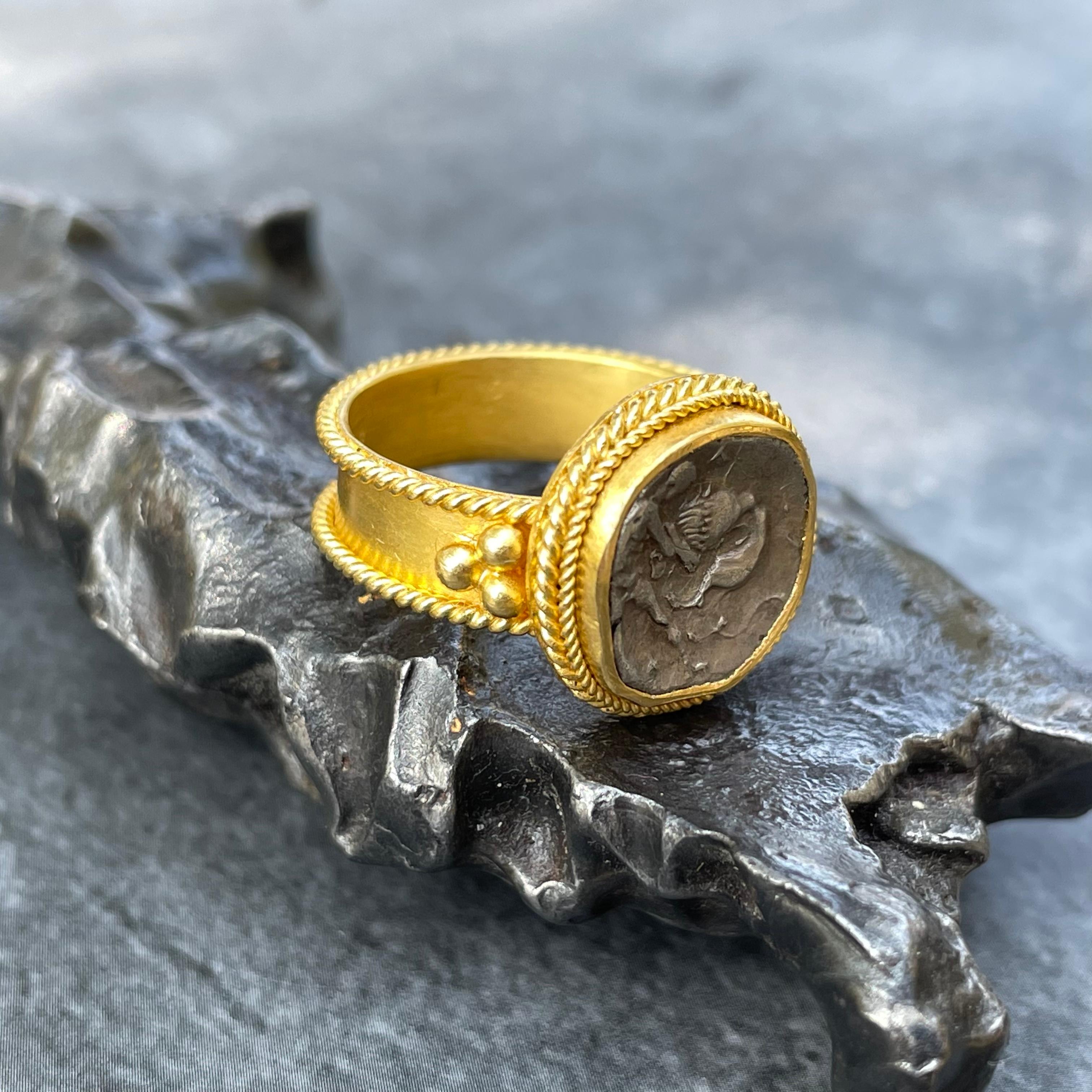 gold greek ring