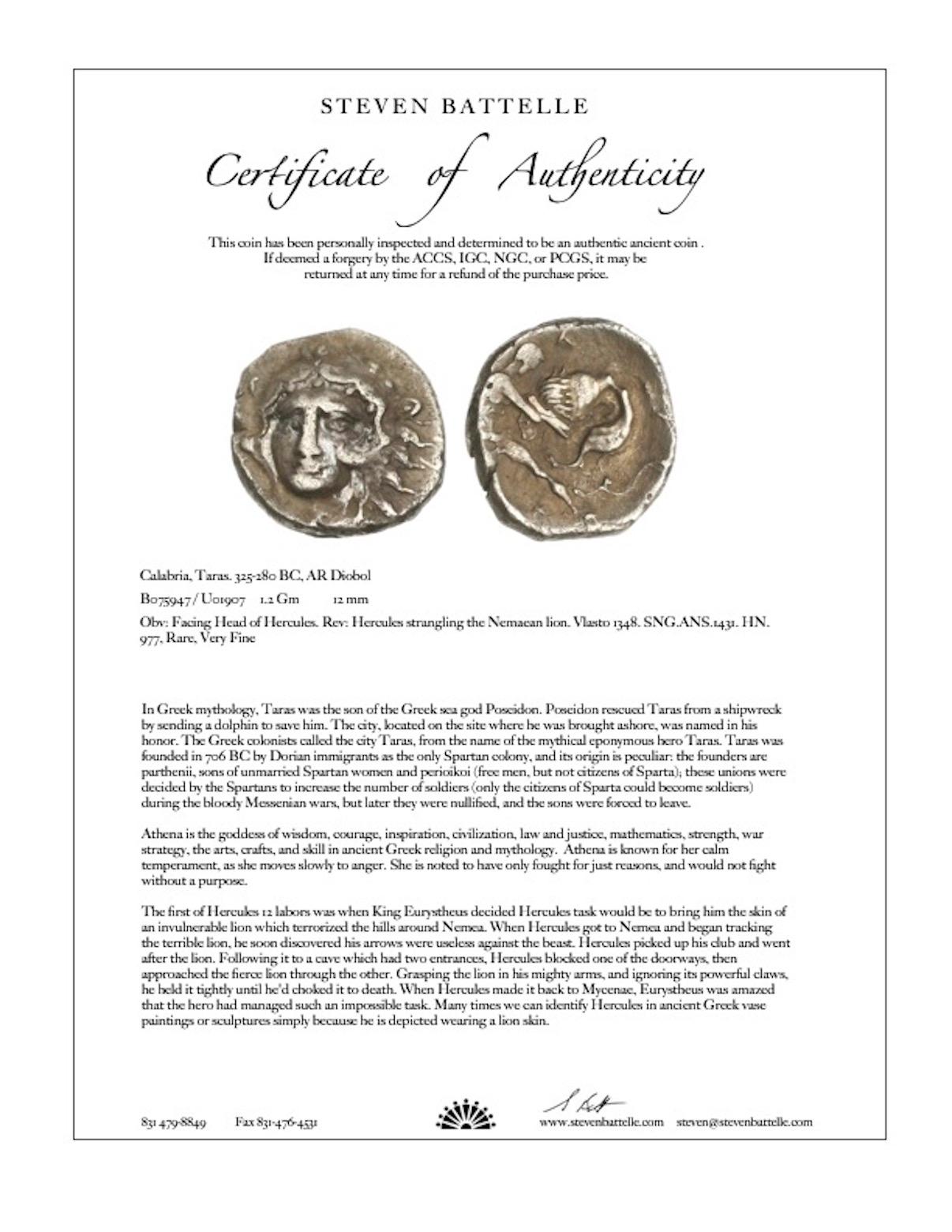Bague en or 22 carats avec pièce de monnaie lion Hercule de la Grèce antique, IIIe siècle avant J.-C. en vente 3