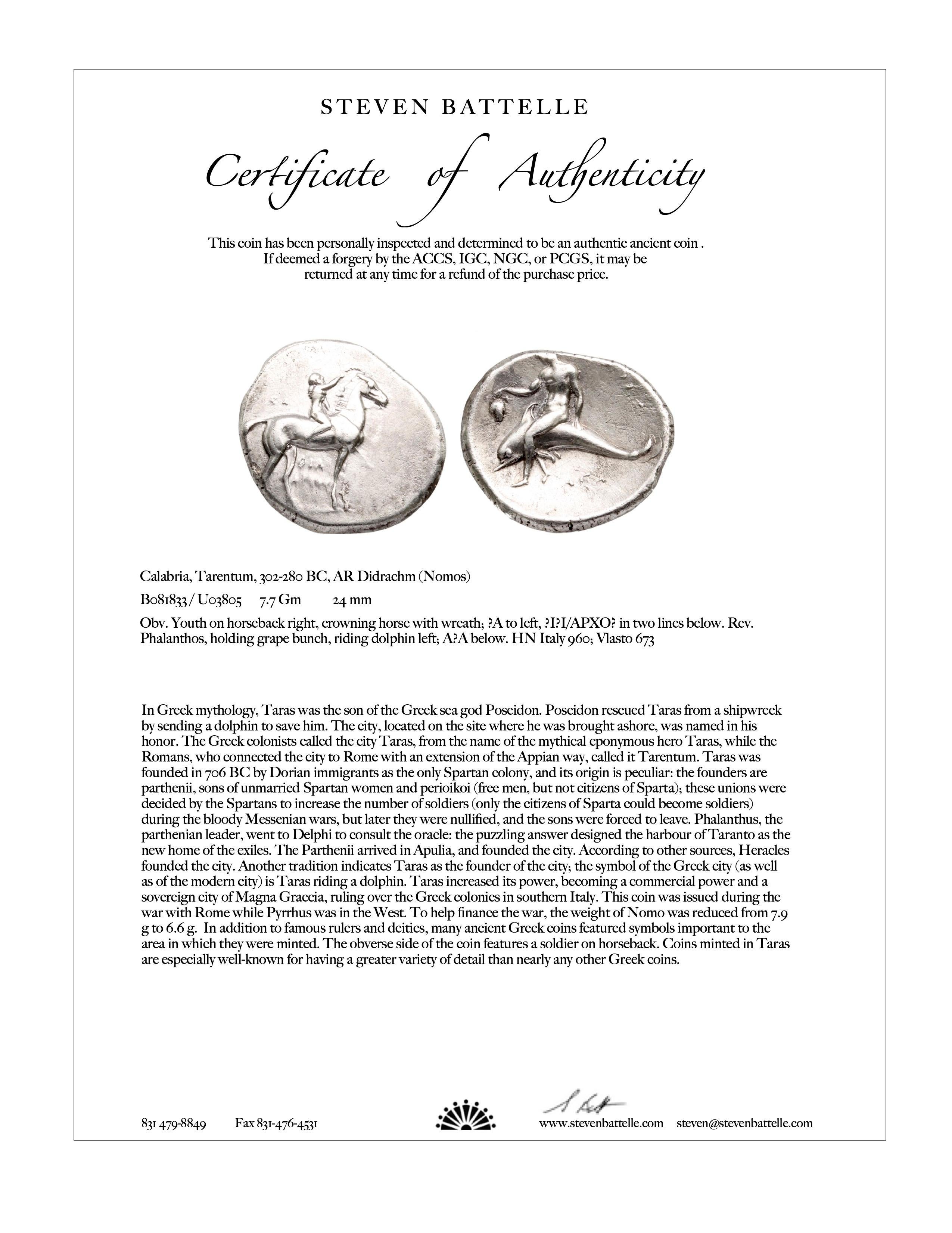Antike griechische Jugend des 3. Jahrhunderts BC auf Pferd Münze 18K Gold Pedant 2