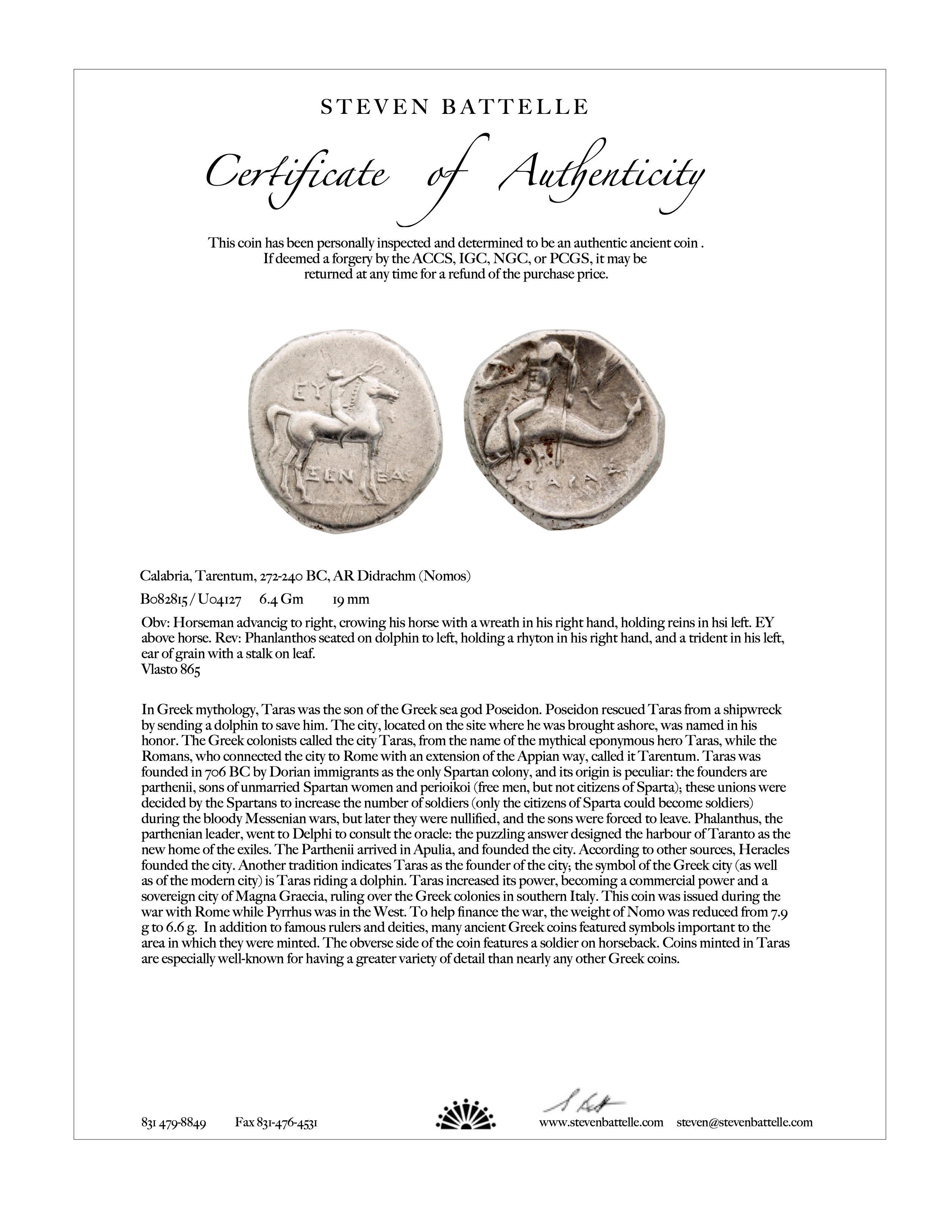 Antike griechische 3. Jahrhundert v. Chr. Jugend auf Pferd Münze Diamant 18K Gold-Anhänger im Angebot 1