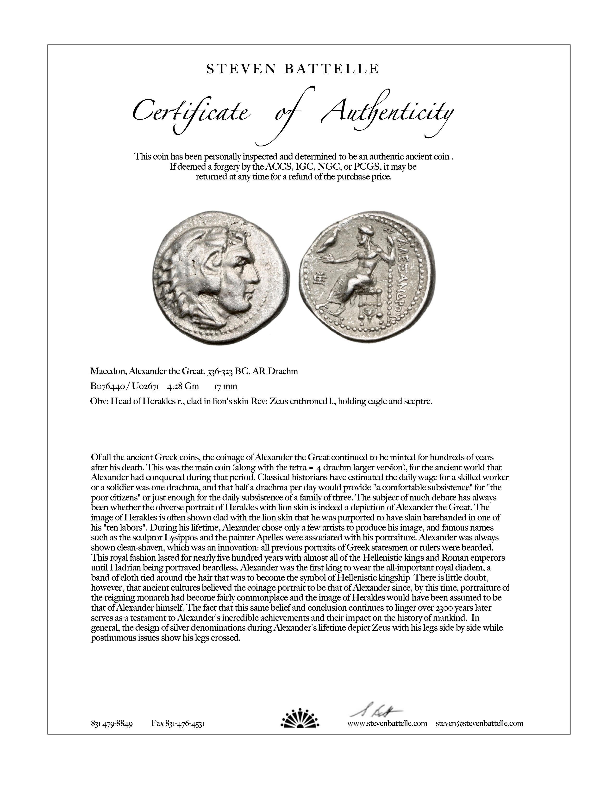 Pendentif en or 18 carats représentant Alexander la Grande pièce de la Grèce antique, 4e siècle avant J.-C. en vente 5