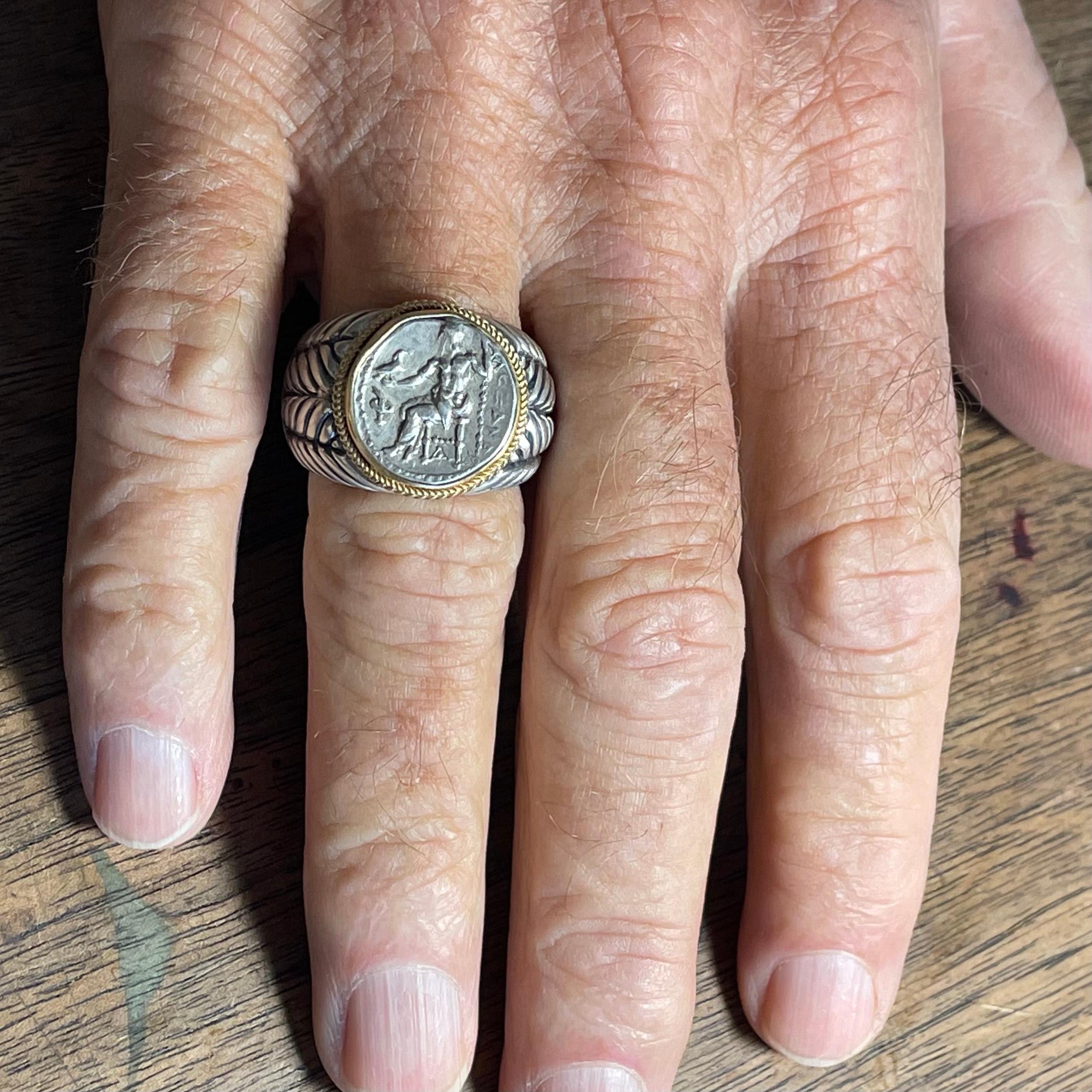 alexander the great coin ring