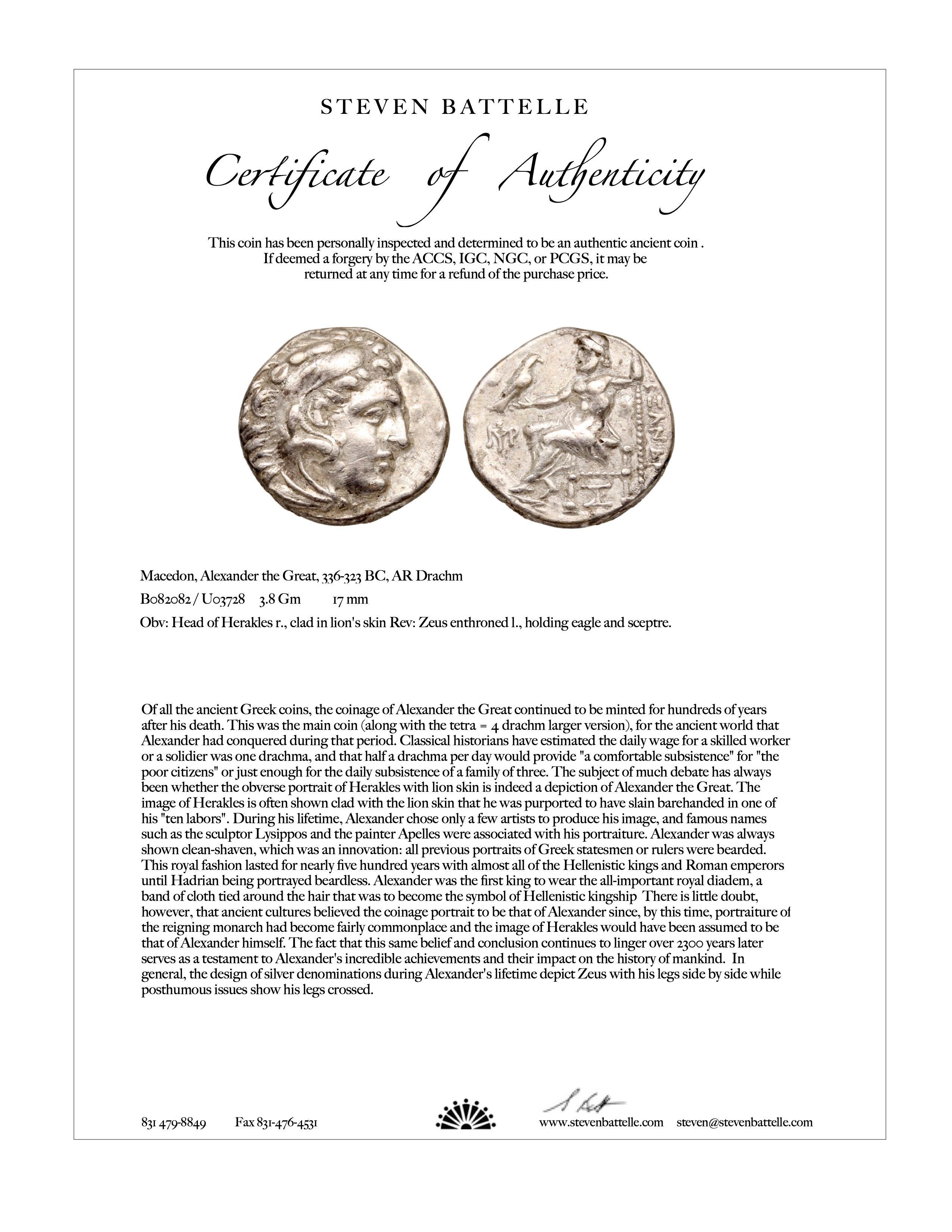 Bague pour homme en argent et en or 18 carats de la Grèce antique du 4e siècle avant J.-C. Alexander the Great Coin en vente 7